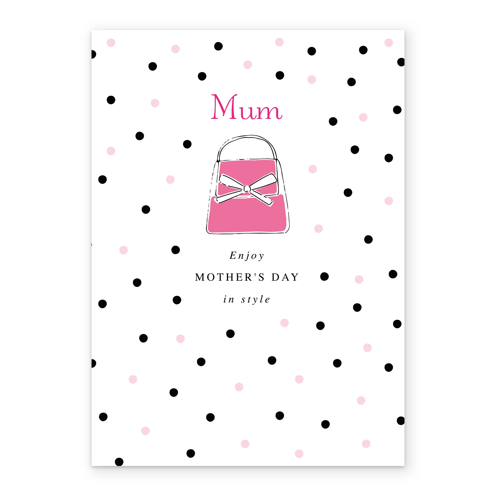 Personalised Polka Dots Handbag Mother's Day Card - Image 2