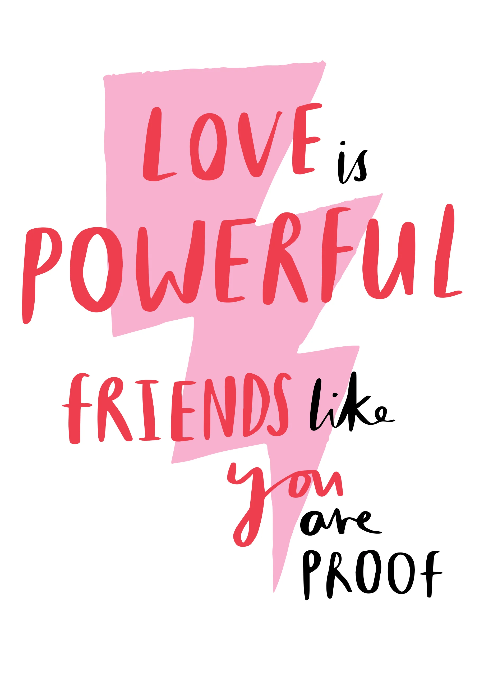 Personalised Powerful Love Friend Valentine's Day Card