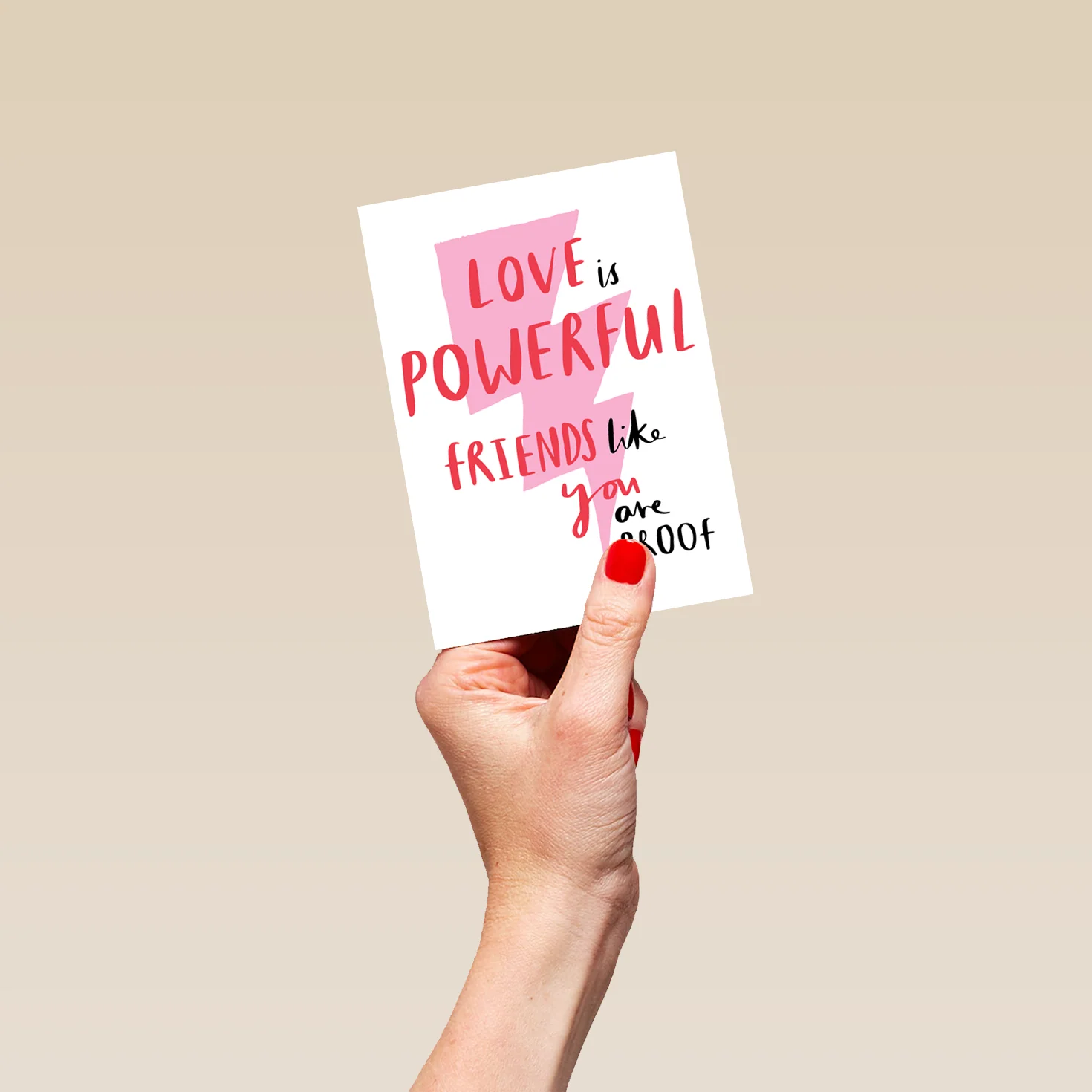Personalised Powerful Love Friend Valentine's Day Card - Image 4