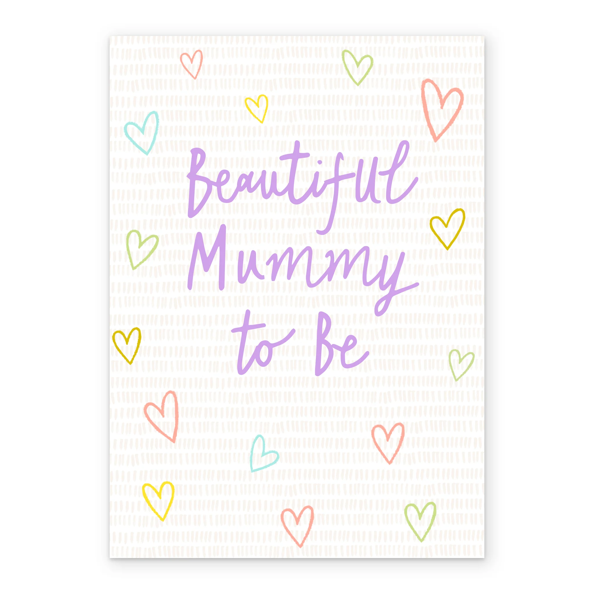 Personalised Pregnant Mummy Love Hearts Card - Image 2