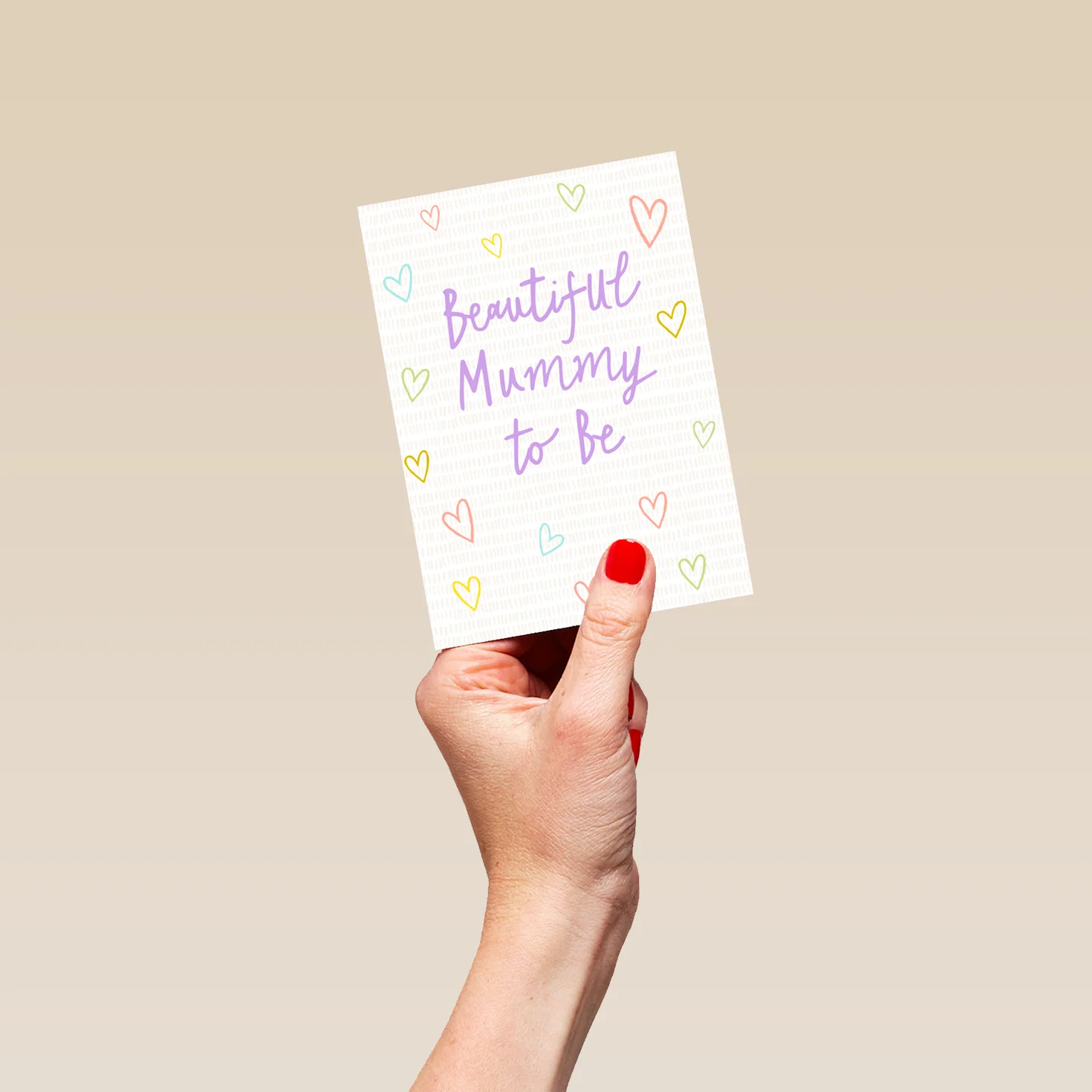 Personalised Pregnant Mummy Love Hearts Card - Image 4