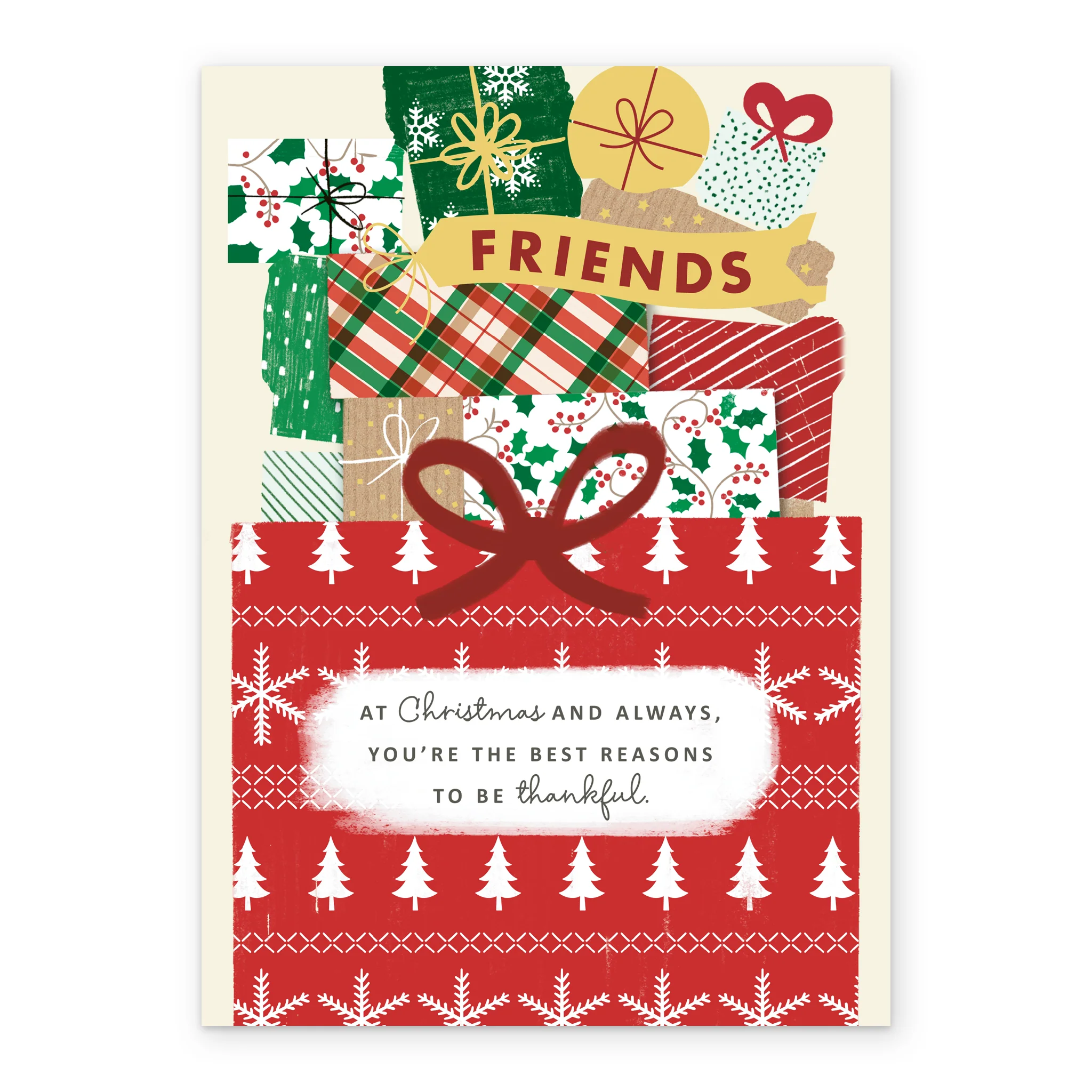 Personalised Presents Christmas Card For Friends - Image 2