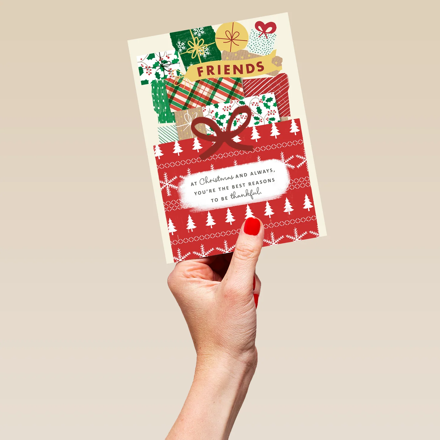 Personalised Presents Christmas Card For Friends - Image 5