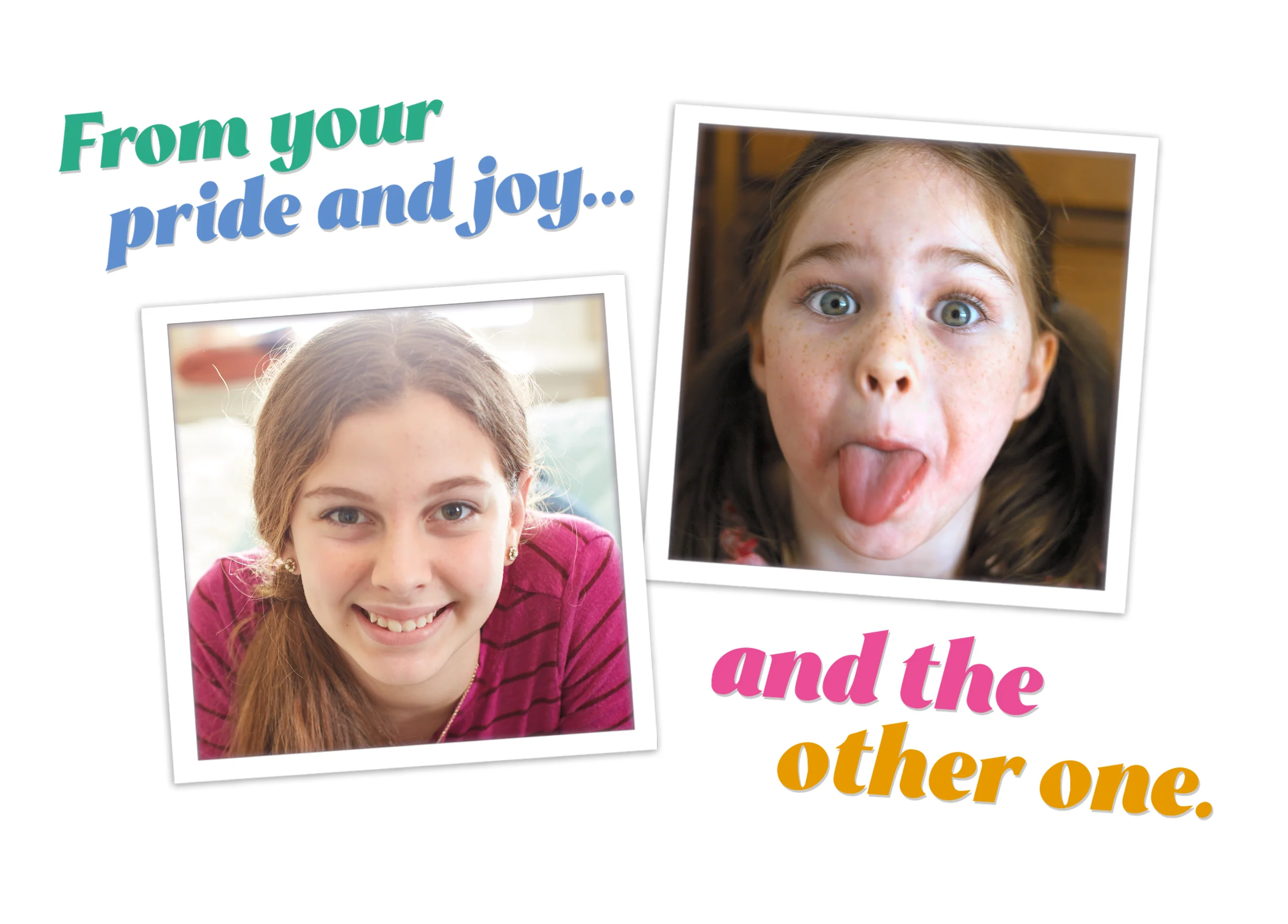 Personalised 'Pride & Joy' Photo Upload Mother's Day Card for Mum