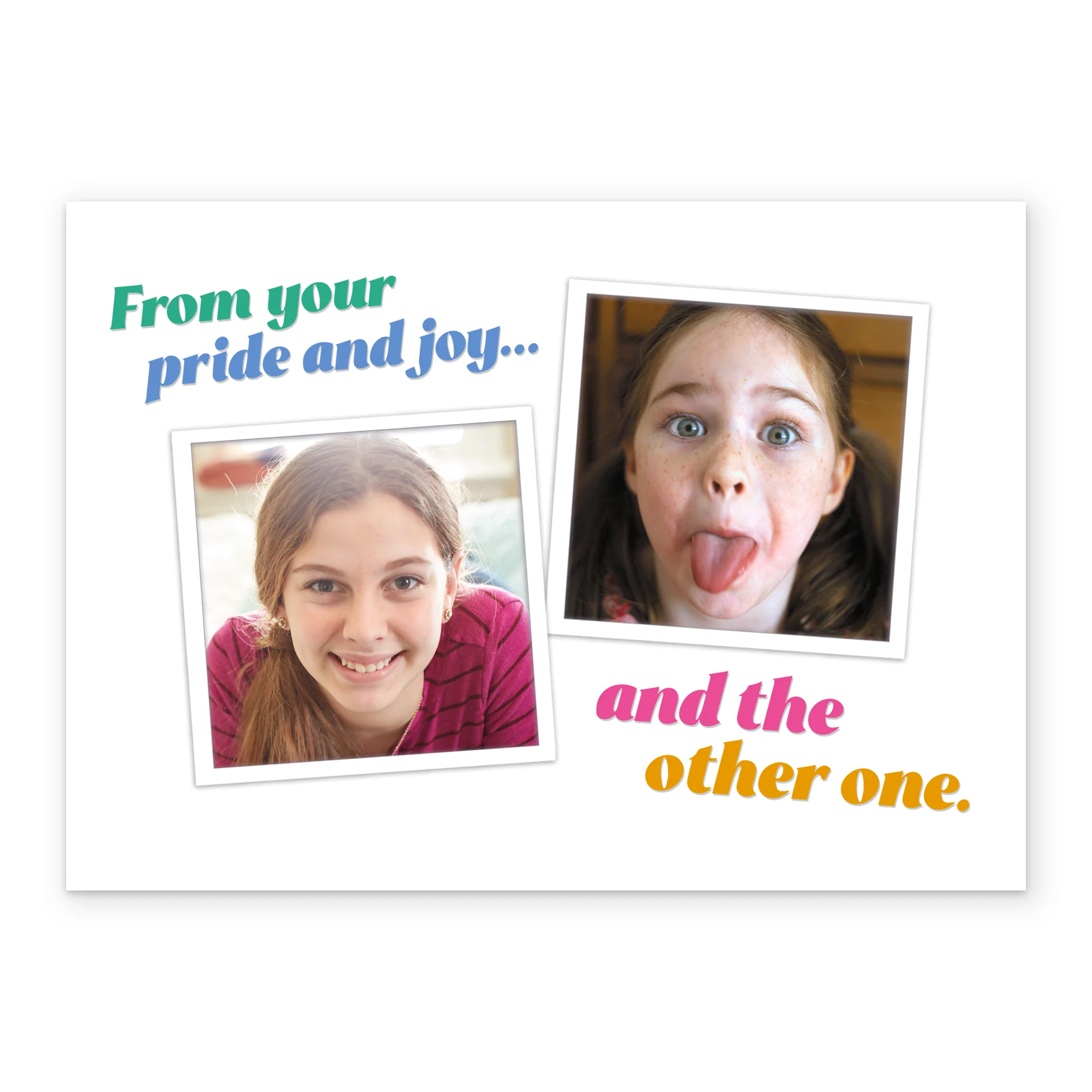 Personalised 'Pride & Joy' Photo Upload Mother's Day Card for Mum - Image 2