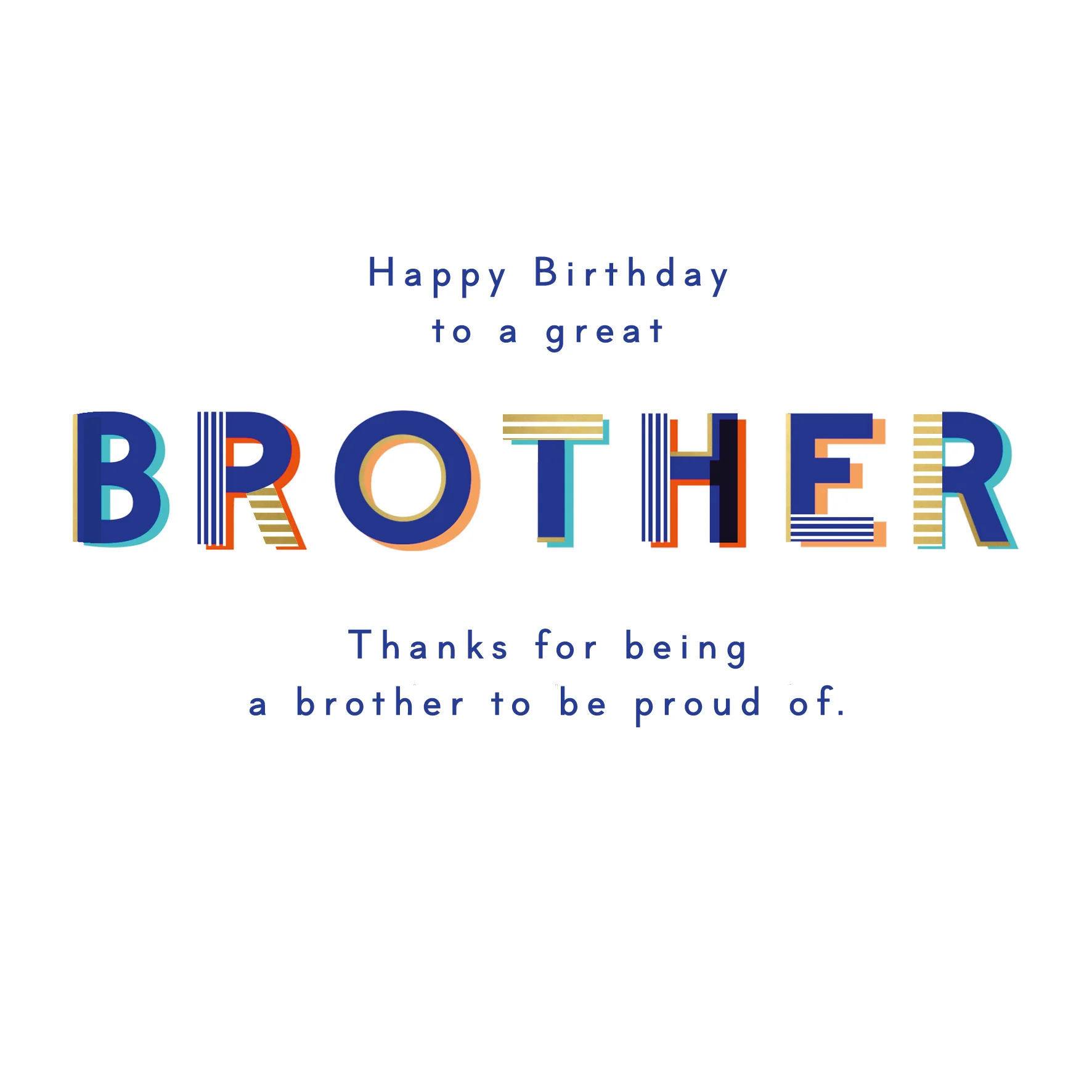 Personalised 'Proud of you' Birthday Card for Brother