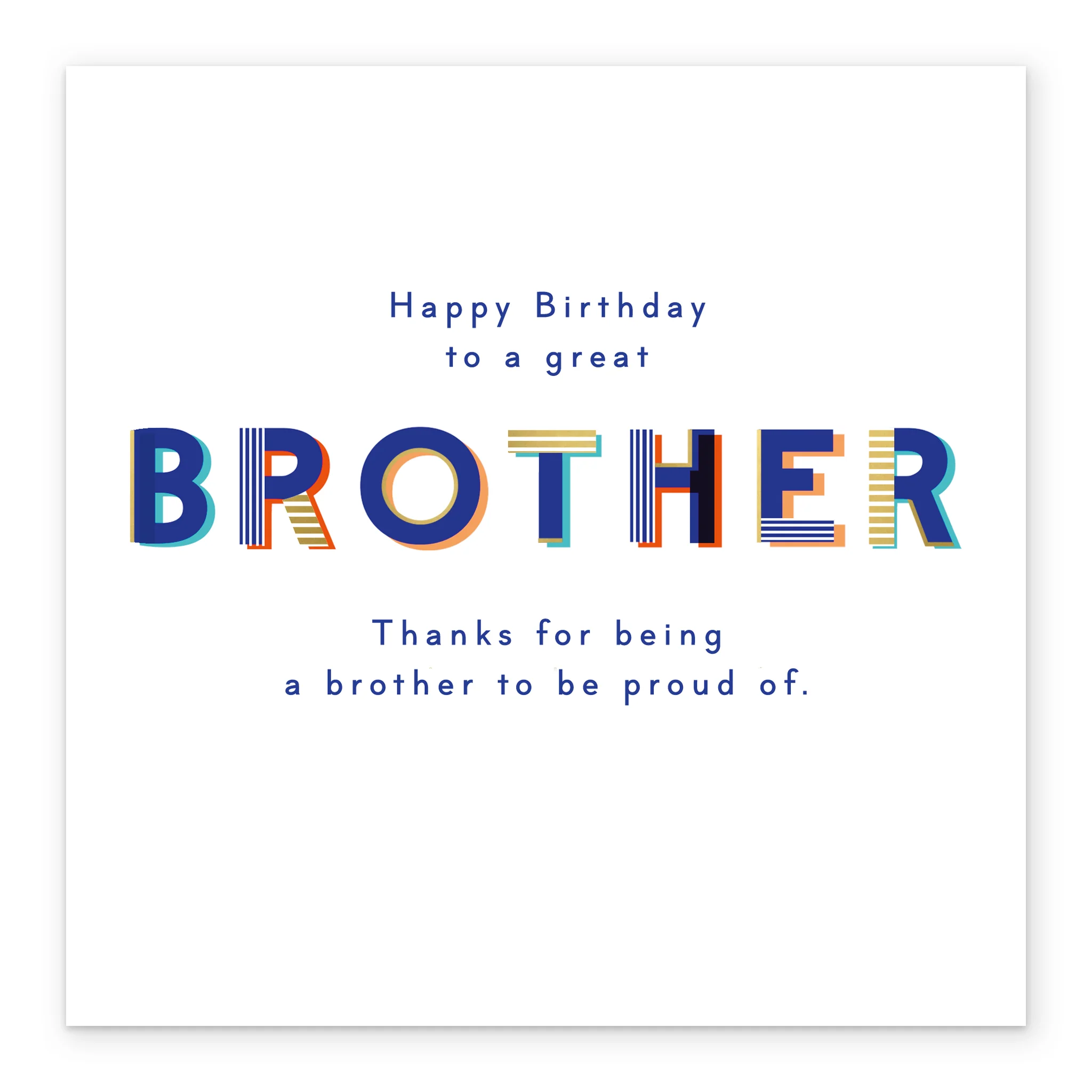 Personalised 'Proud of you' Birthday Card for Brother - Image 2