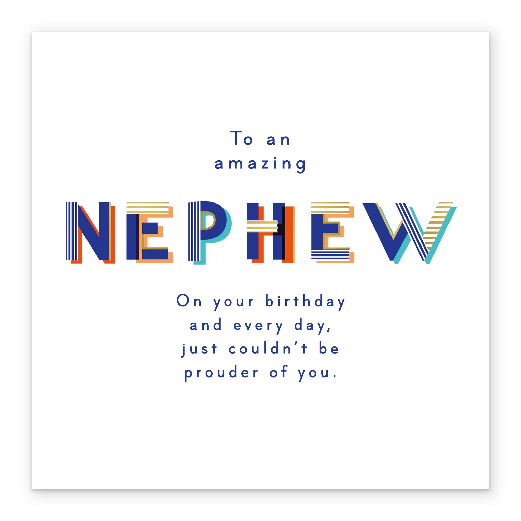 Personalised 'Proud of You' Birthday Card for Nephew - Image 2
