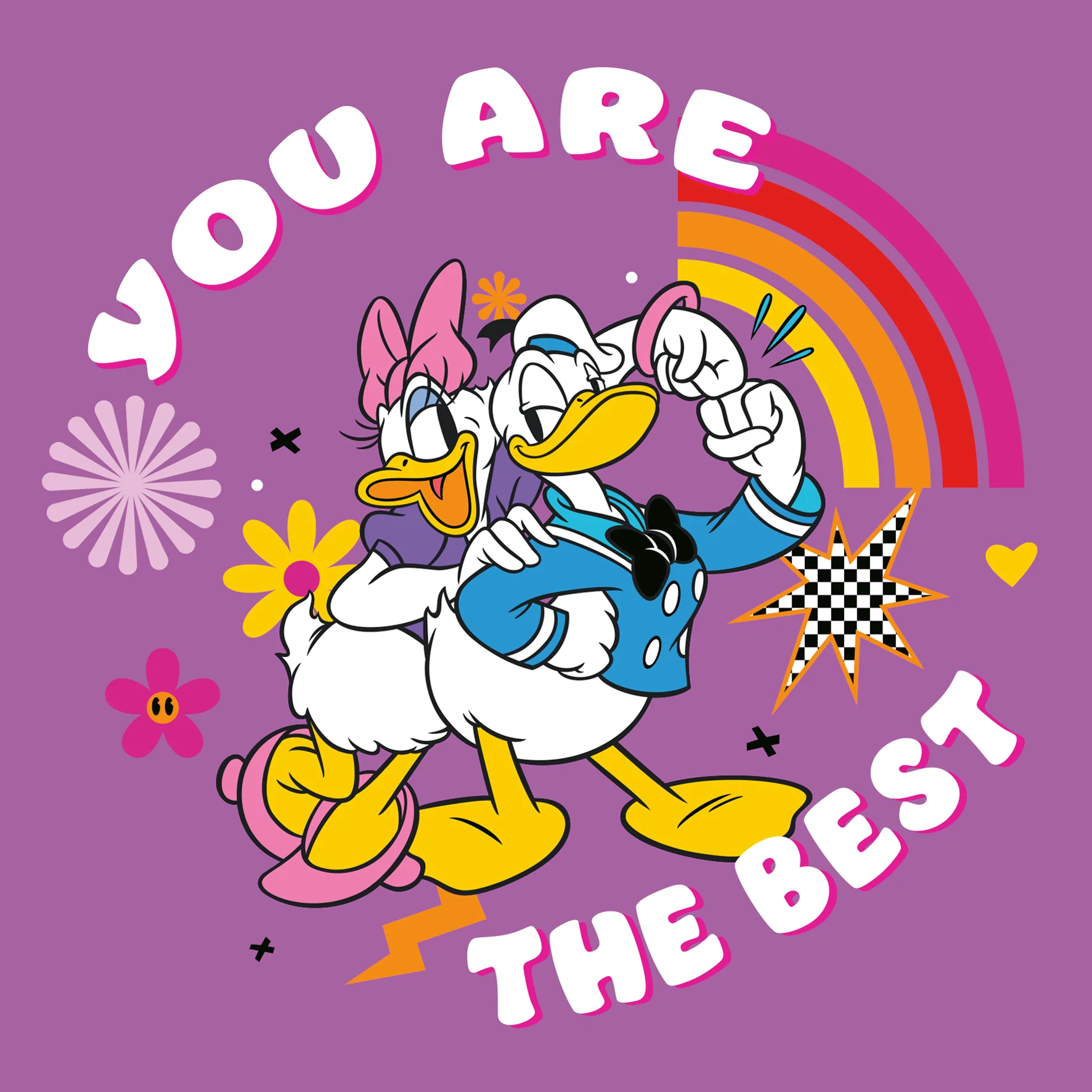 Personalised Purple Donald & Daisy Duck Friendship Card