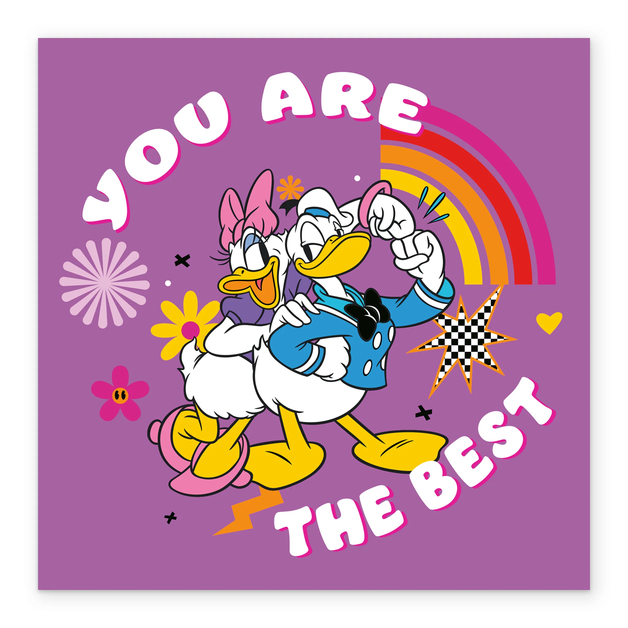 Personalised Purple Donald & Daisy Duck Friendship Card - Image 2