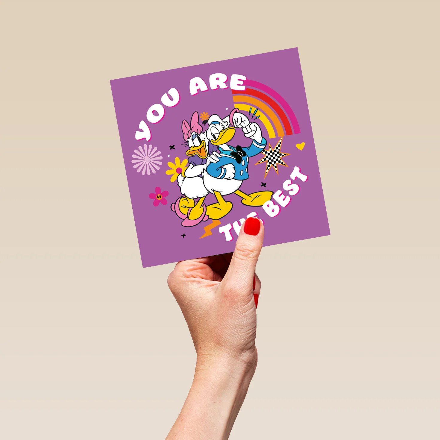 Personalised Purple Donald & Daisy Duck Friendship Card - Image 5