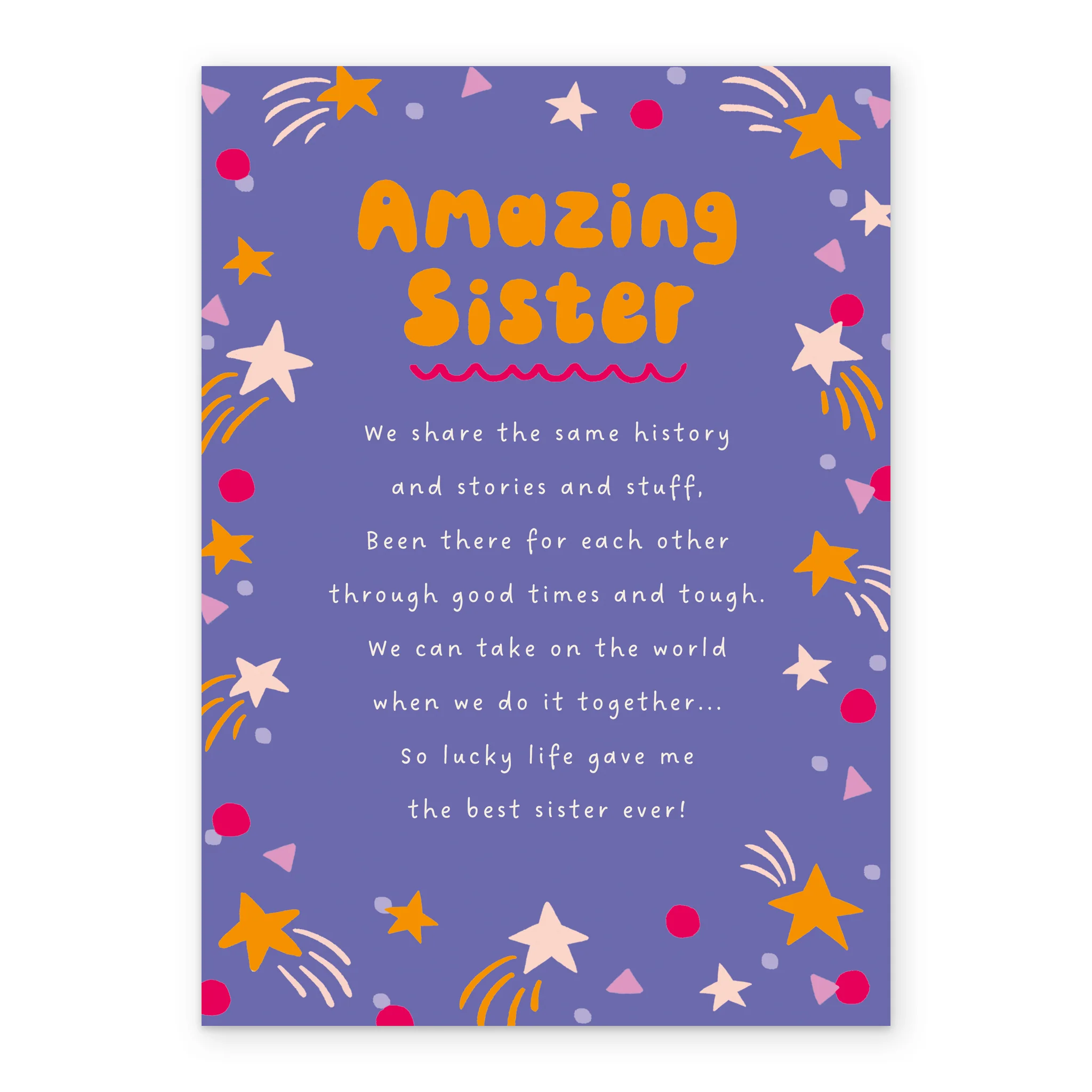 Personalised Purple Heartfelt Birthday Card for Sister - Image 2