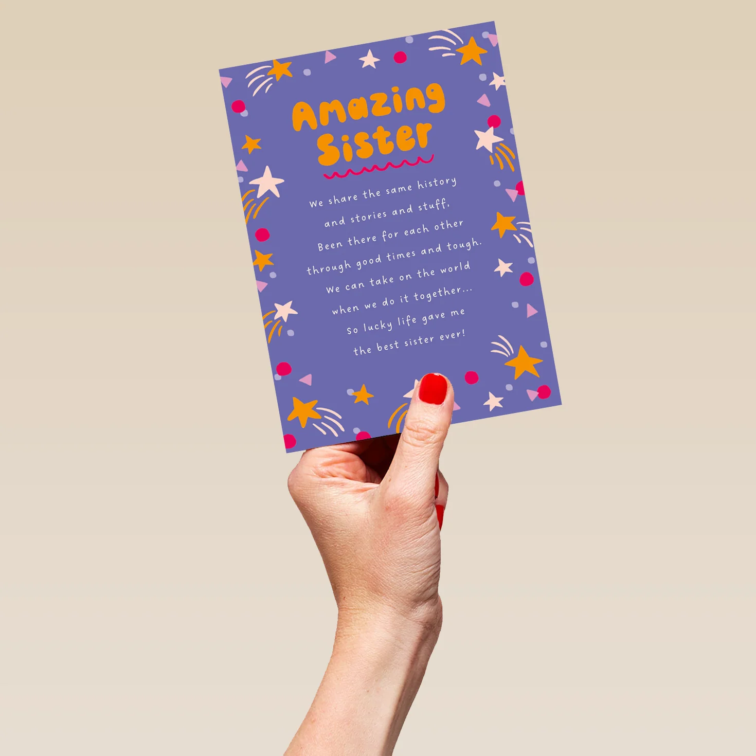Personalised Purple Heartfelt Birthday Card for Sister - Image 5