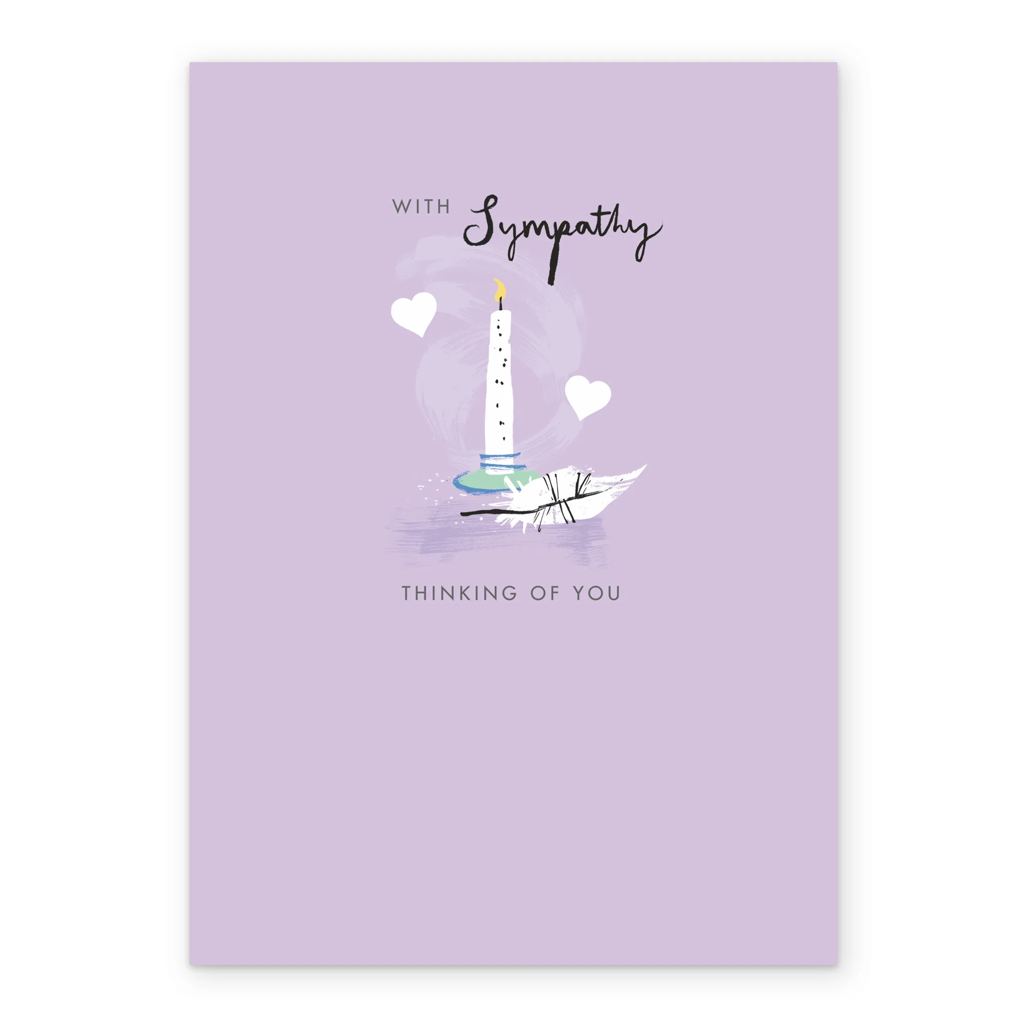 Personalised Purple Illustrated Candle Sympathy Card - Image 2