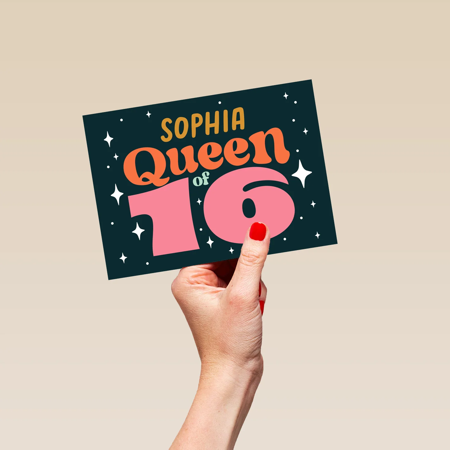 Personalised 'Queen of 16' Birthday Card For Her - Image 5