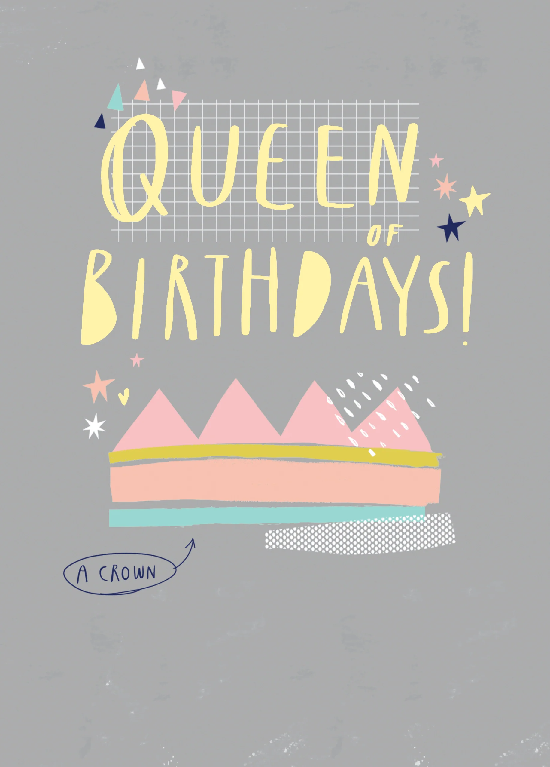 Personalised Queen of Birthdays Card