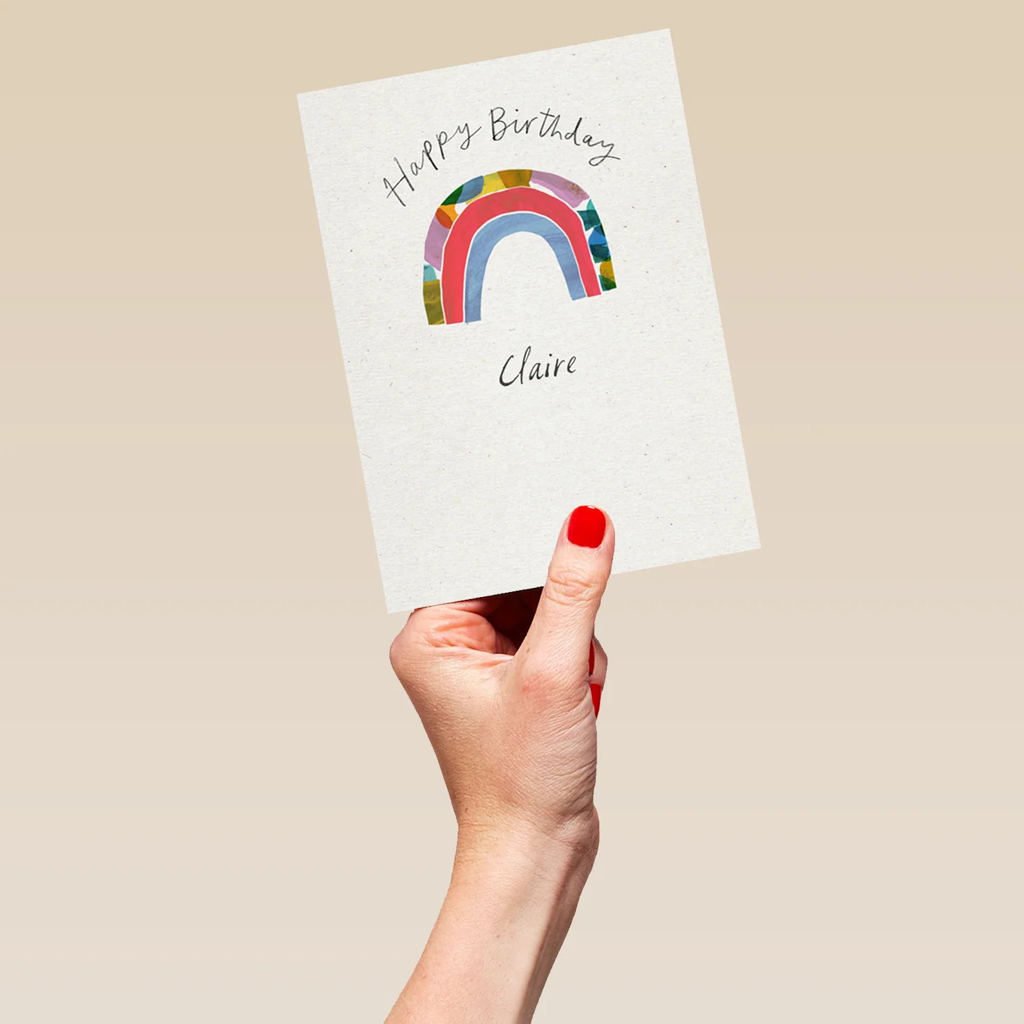 Personalised Quirky Rainbow Design Card - Image 5