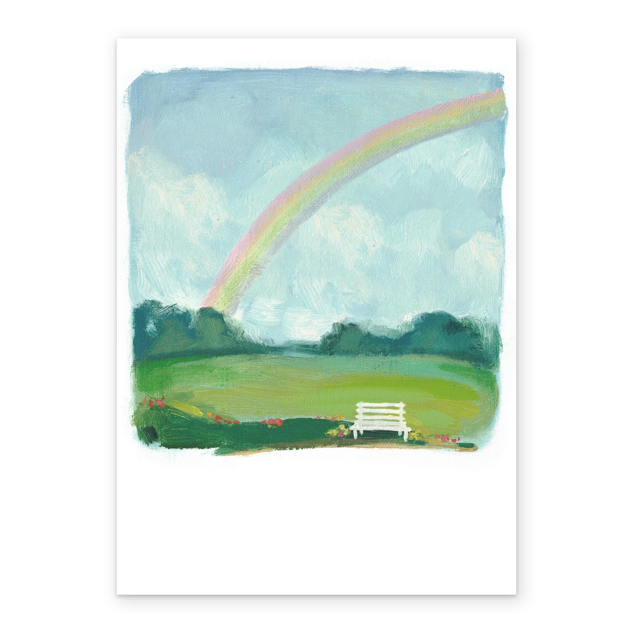 Personalised Rainbow Over Countryside Card - Image 2