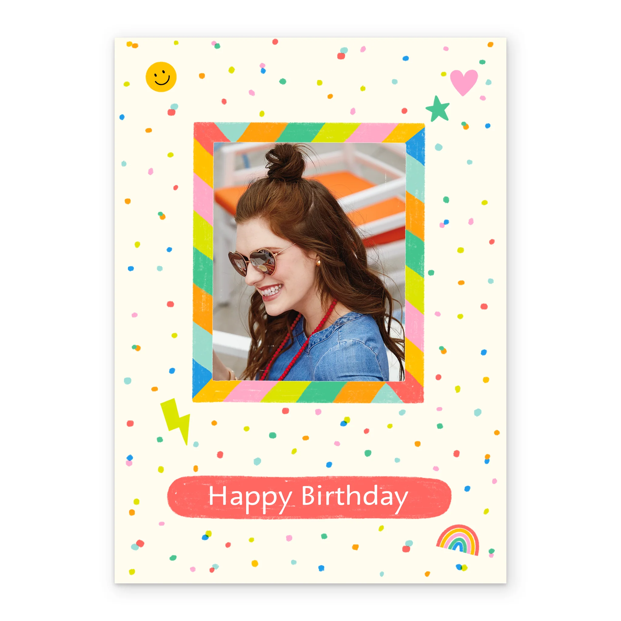 Personalised Rainbow Photo Upload Birthday Card - Image 2