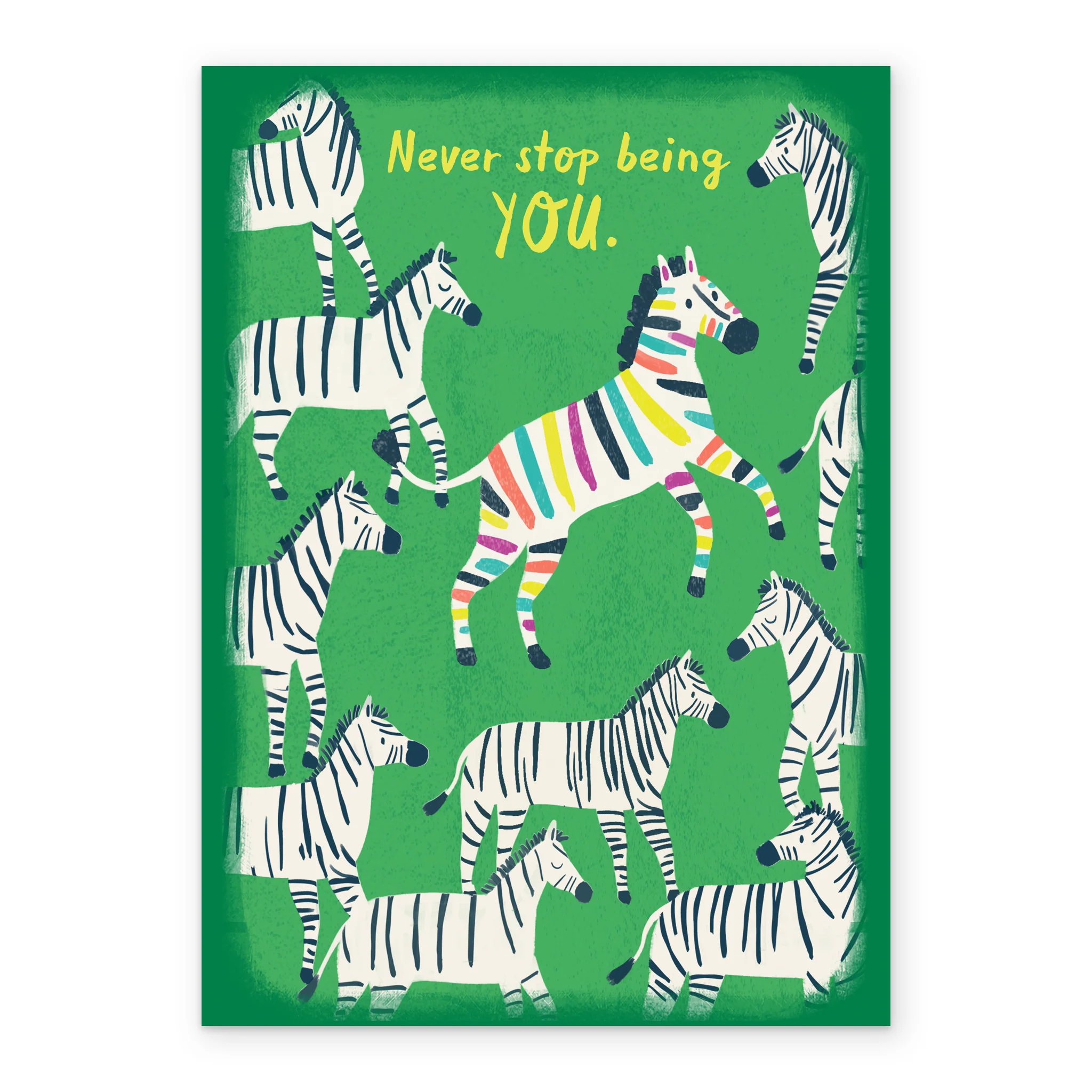 Personalised Rainbow Zebra Birthday Card - Image 2