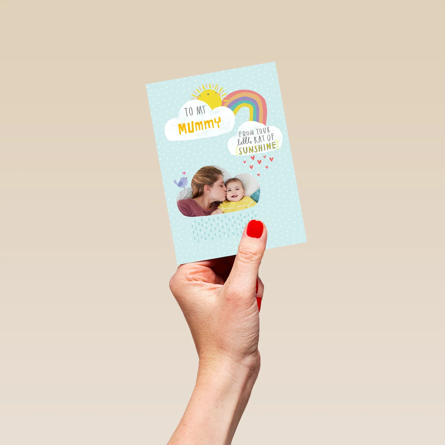 Personalised Ray Of Sunshine Mother's Day Photo Upload Card For Mummy - Image 4