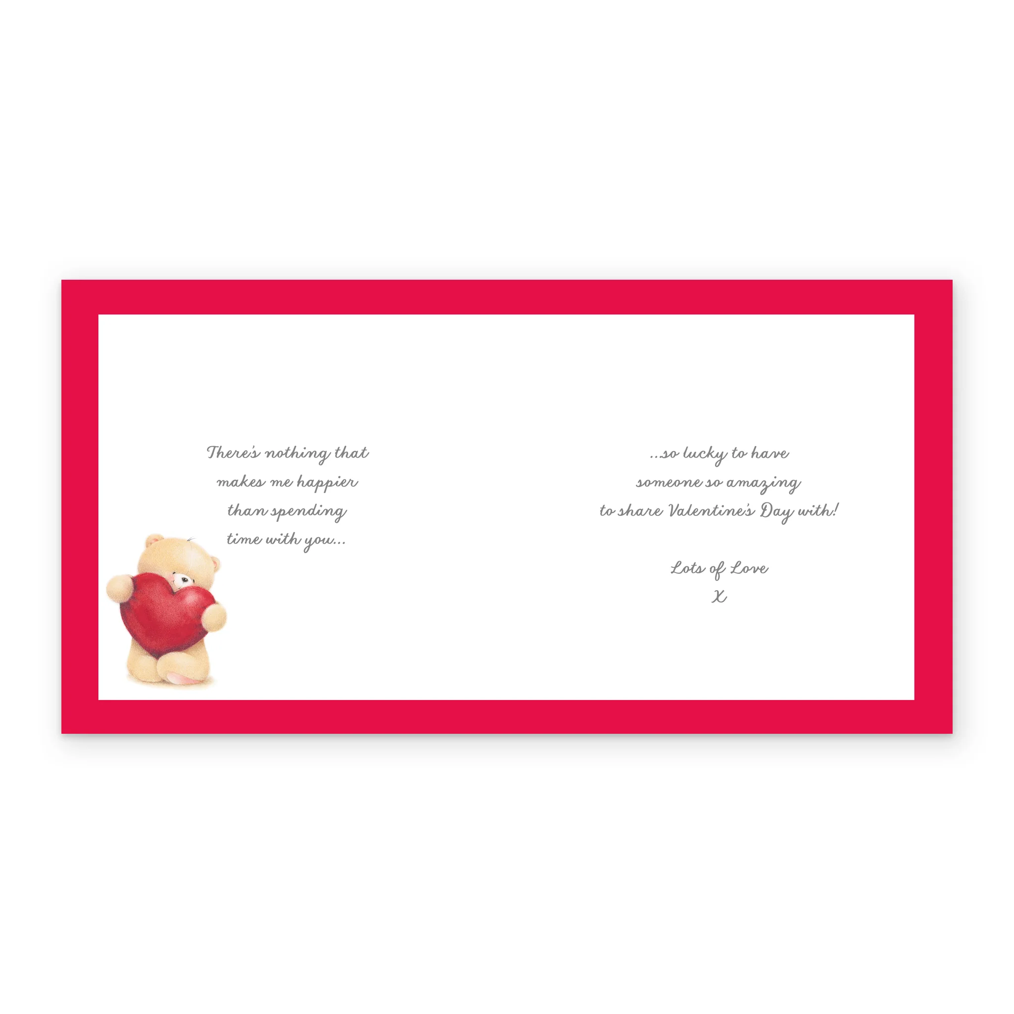 Personalised Red Forever Friends Bears Photo Upload Valentine's Day Card - Image 3