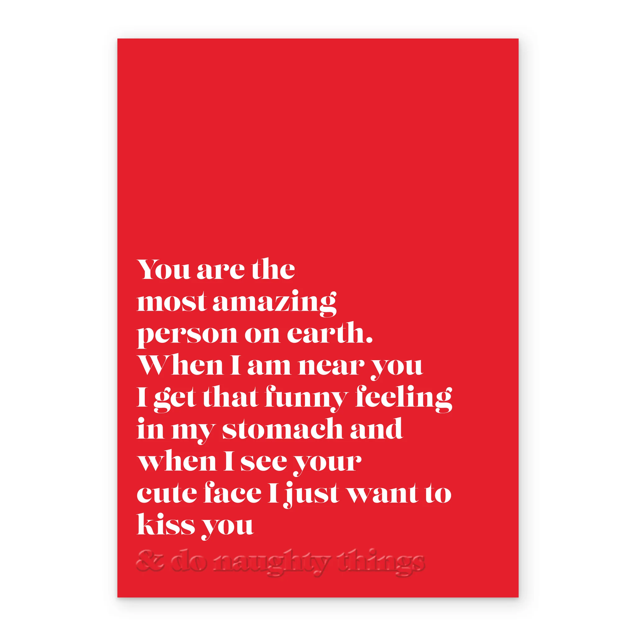 Personalised Red Funny Verse Valentine's Day Card - Image 2