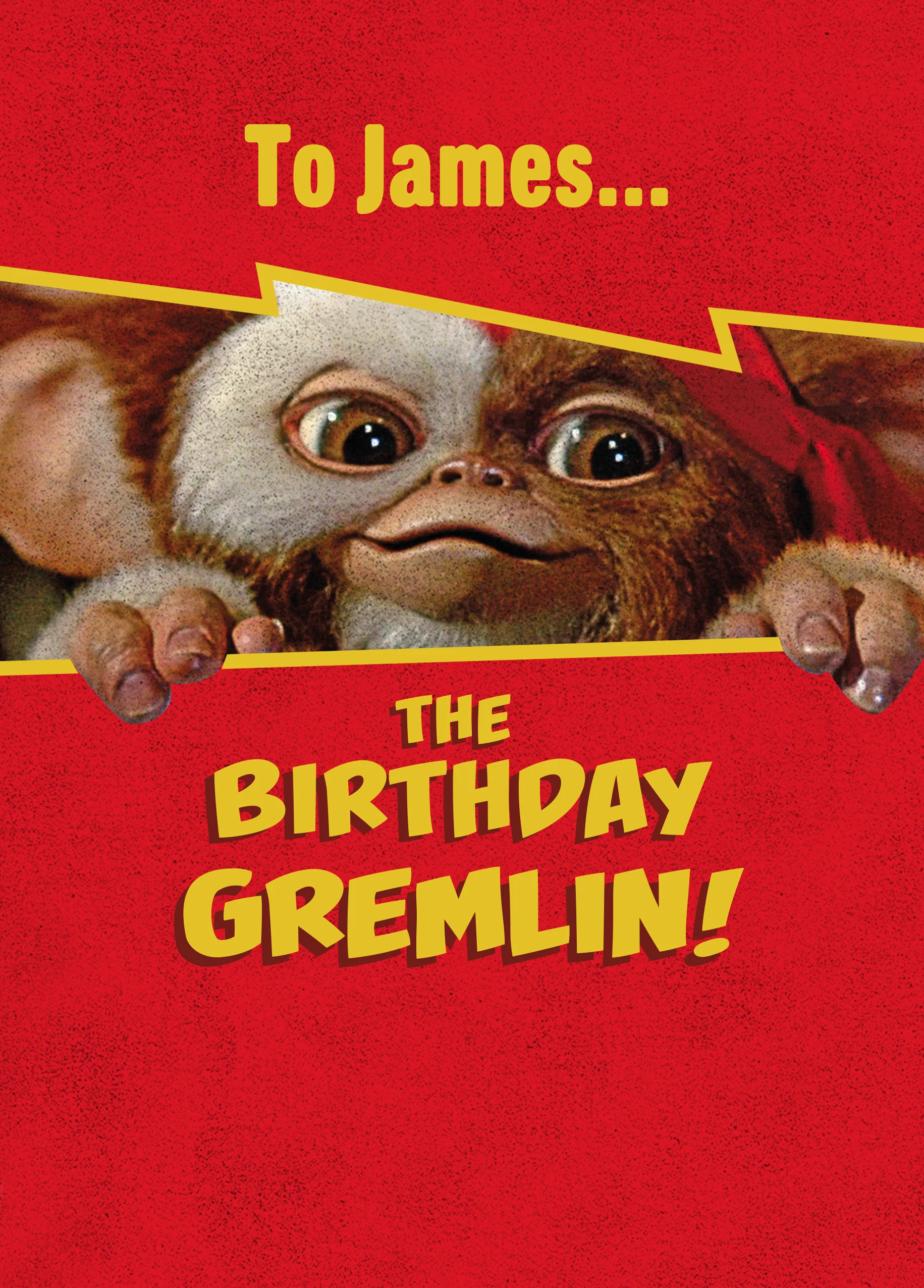 Personalised Red Gizmo Gremlins Birthday Card