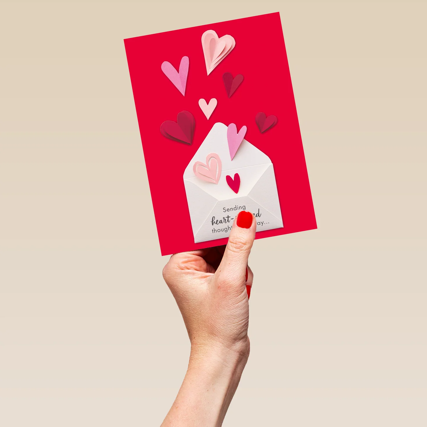 Personalised Red Hearts & Envelope Valentine's Day Card - Image 5