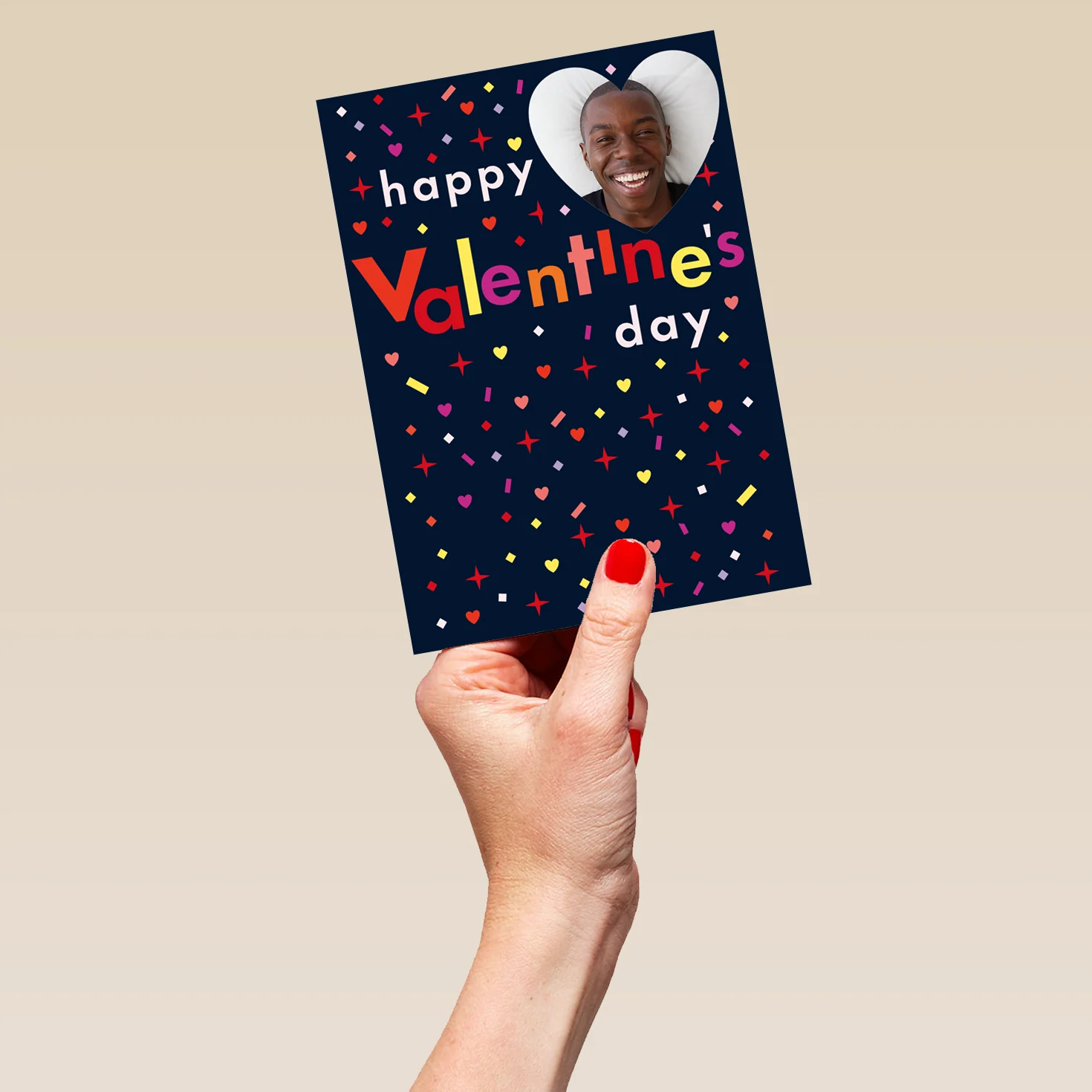Personalised Red Love Heart Valentine's Day Photo Upload Card - Image 5