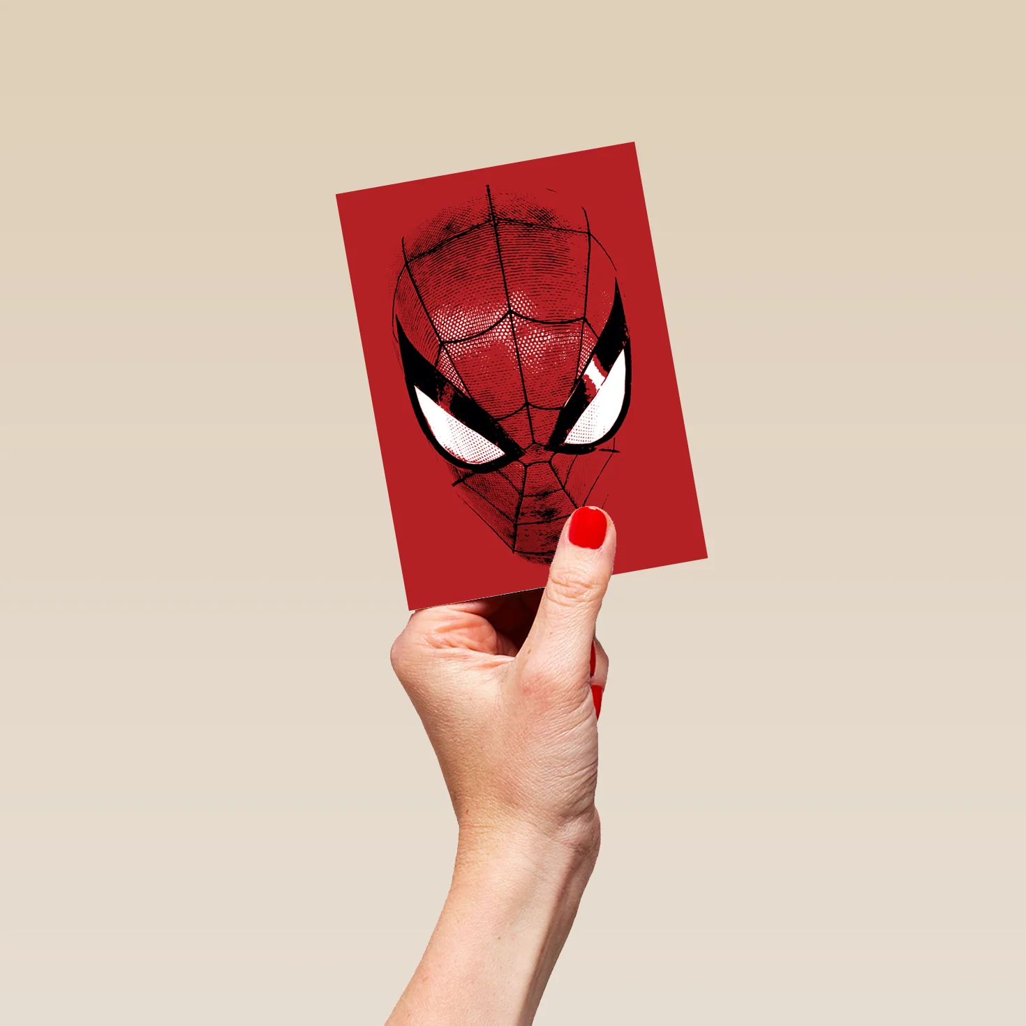 Personalised Red Marvel Spider-Man Mask Card - Image 4