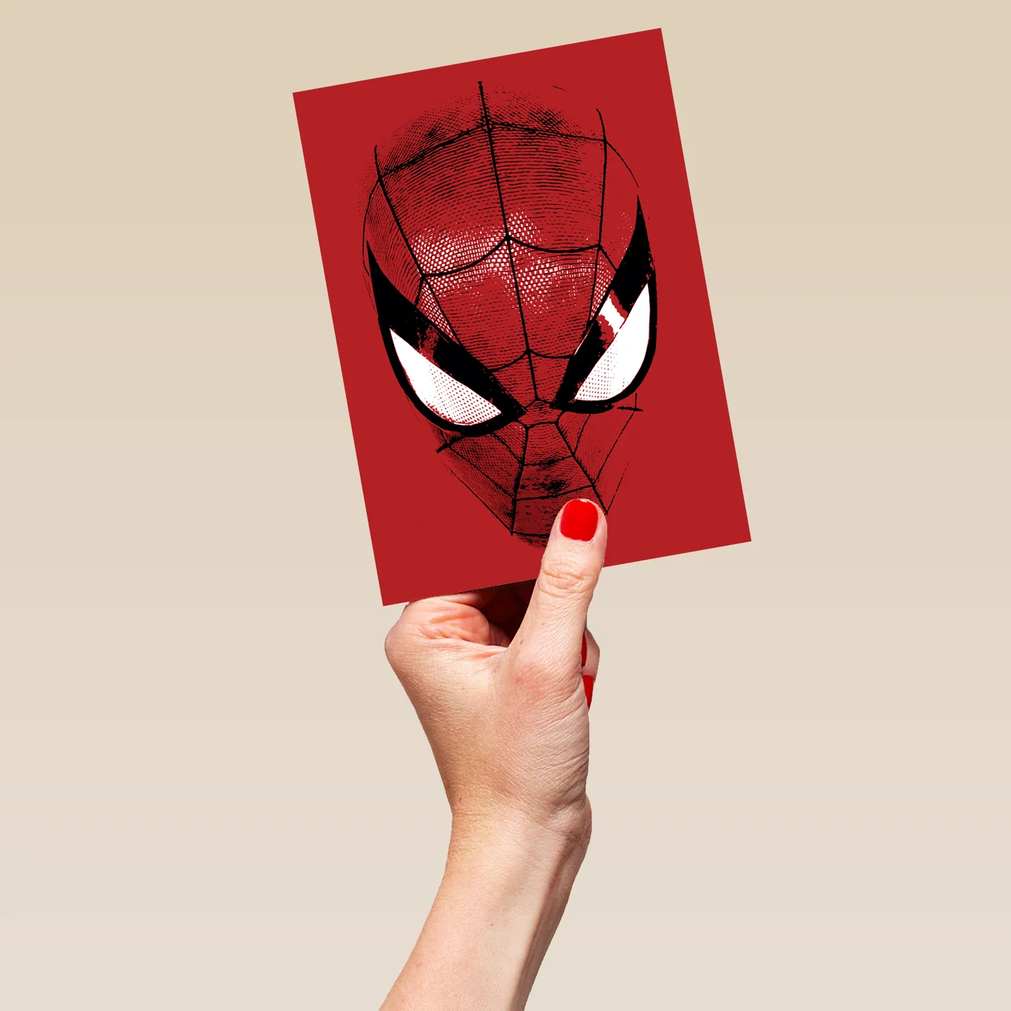 Personalised Red Marvel Spider-Man Mask Card - Image 5
