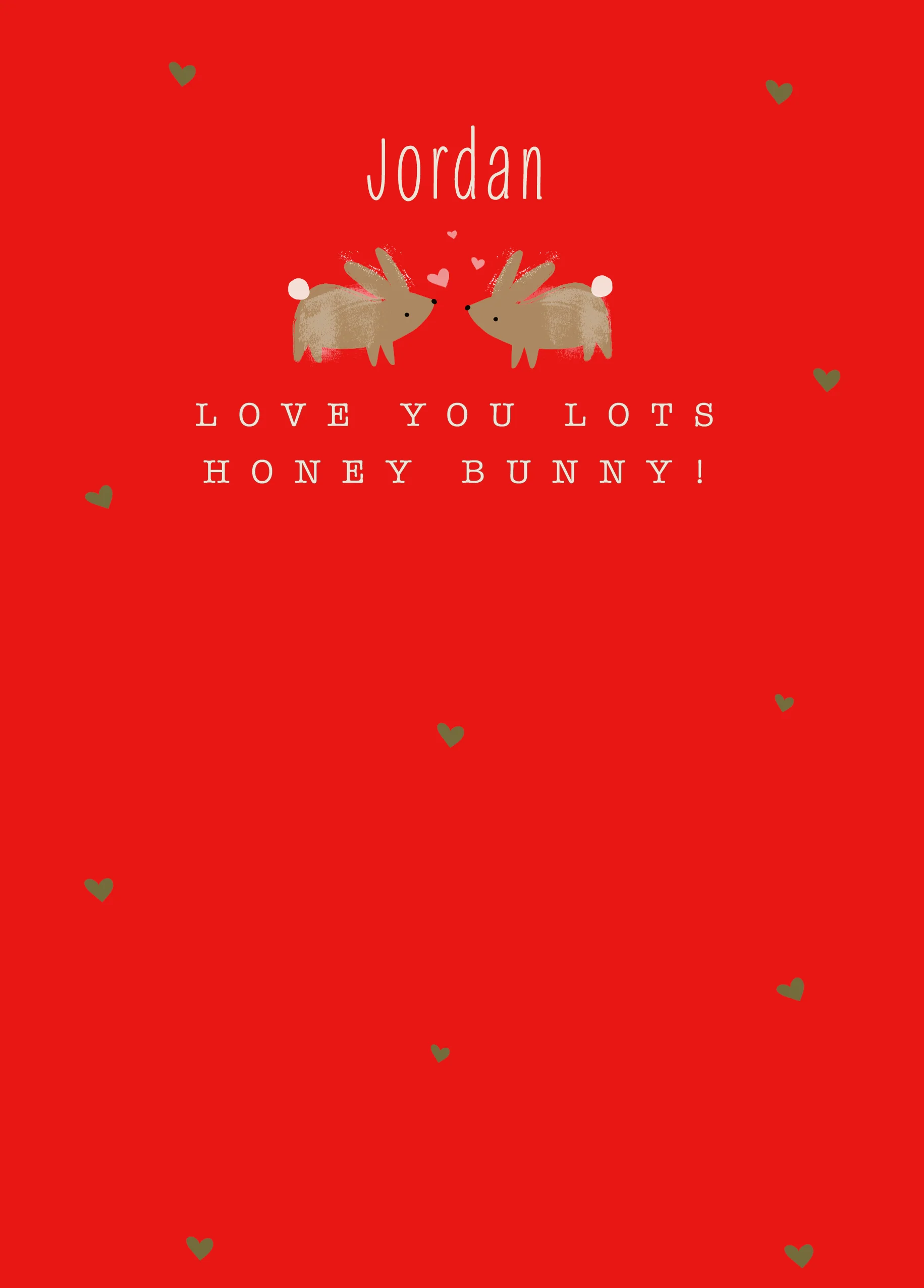 Personalised Red Romance Love Valentine's Day Card