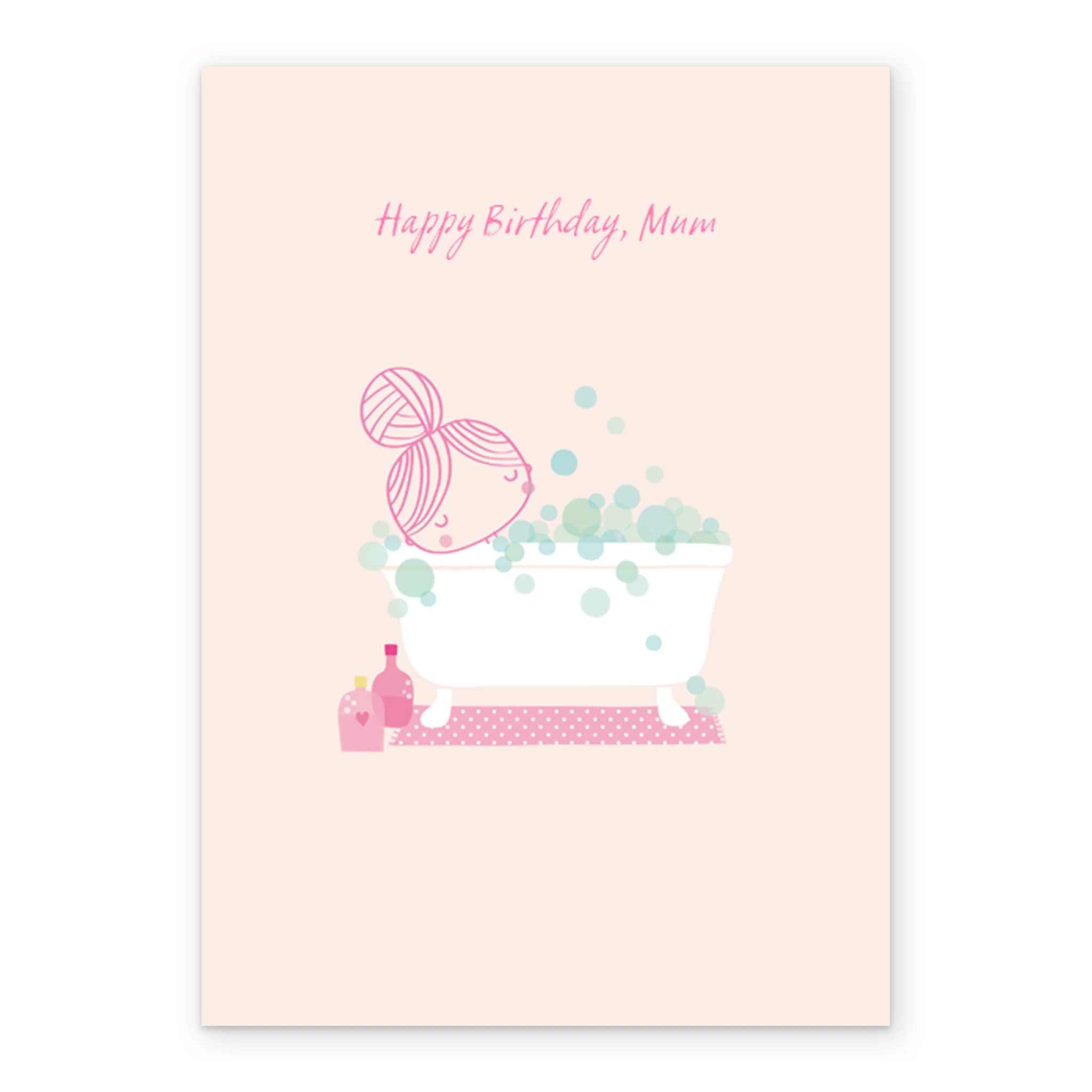 Personalised Relax Bubble Bath Birthday Card For Mum - Image 2