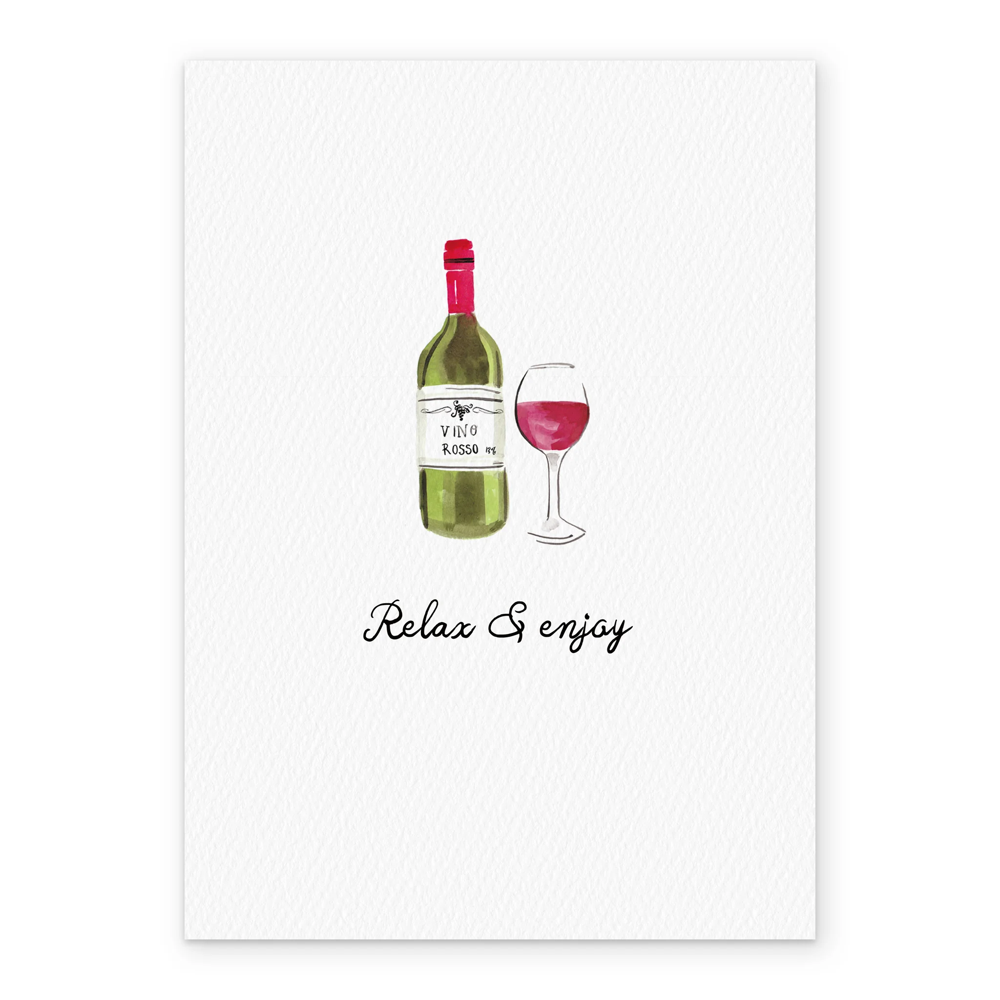Personalised 'Relax & Enjoy' Wine Themed Birthday Card - Image 2
