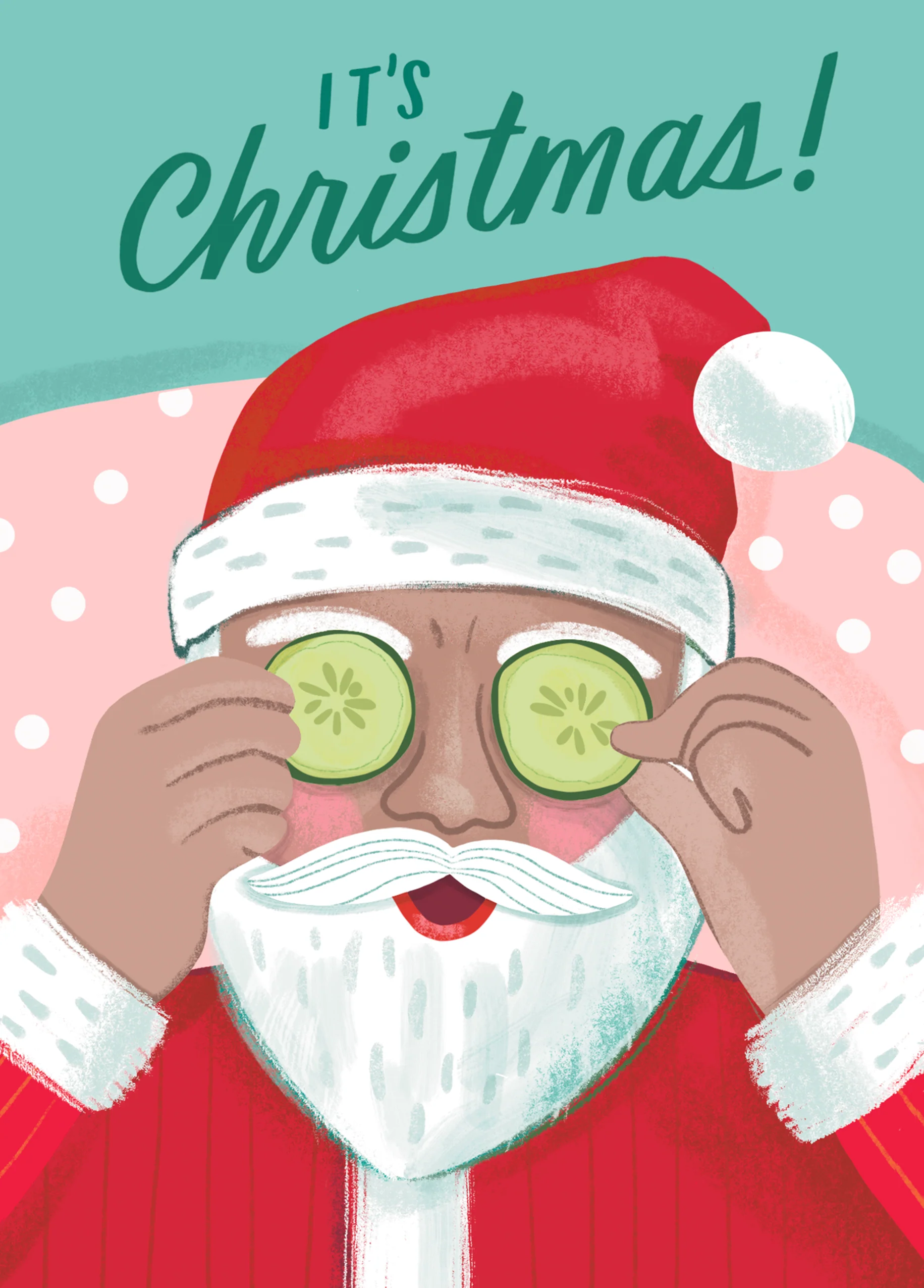 Personalised Relaxed Santa Christmas Card