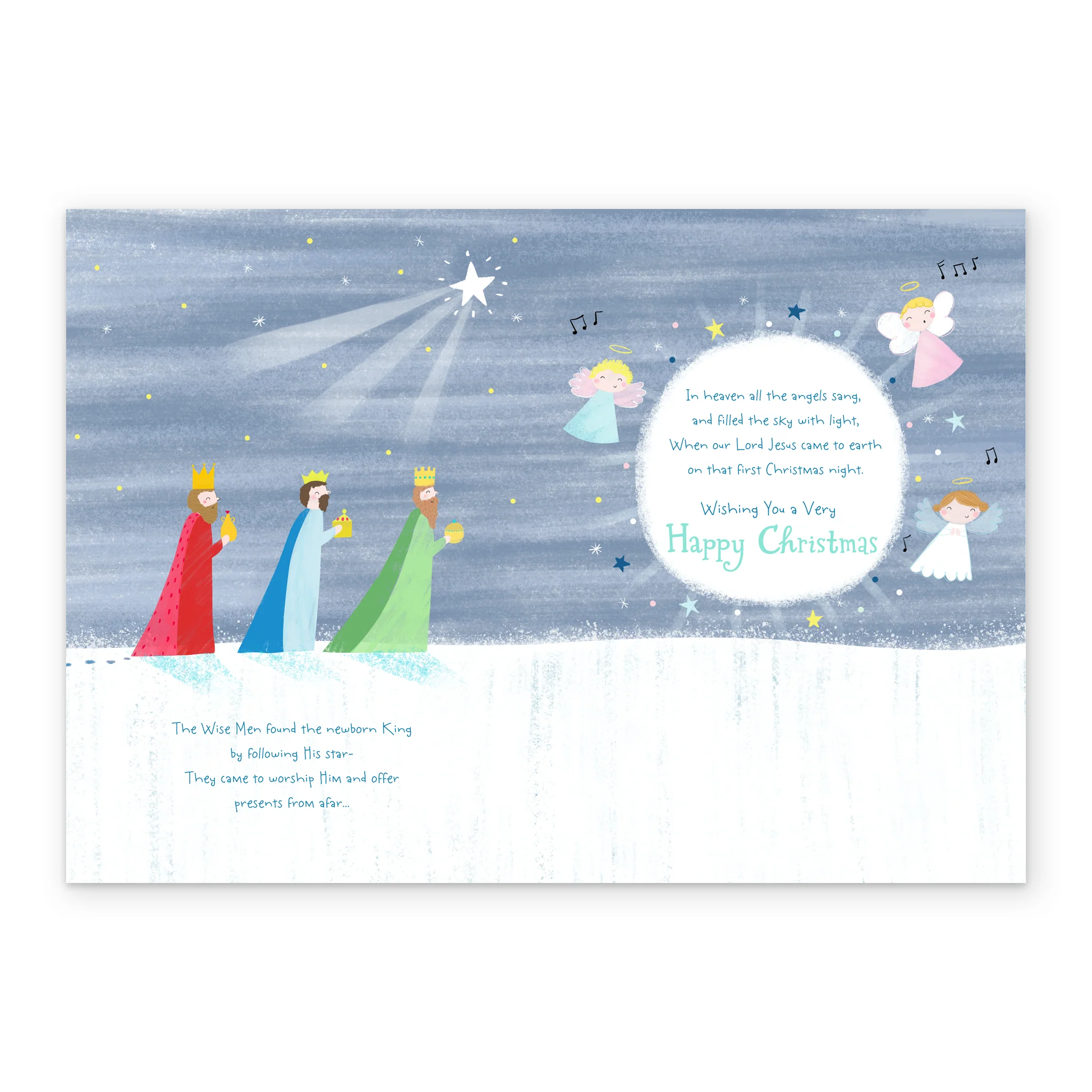 Personalised Religious Christmas Contemporary Cute Nativity Card - Image 3