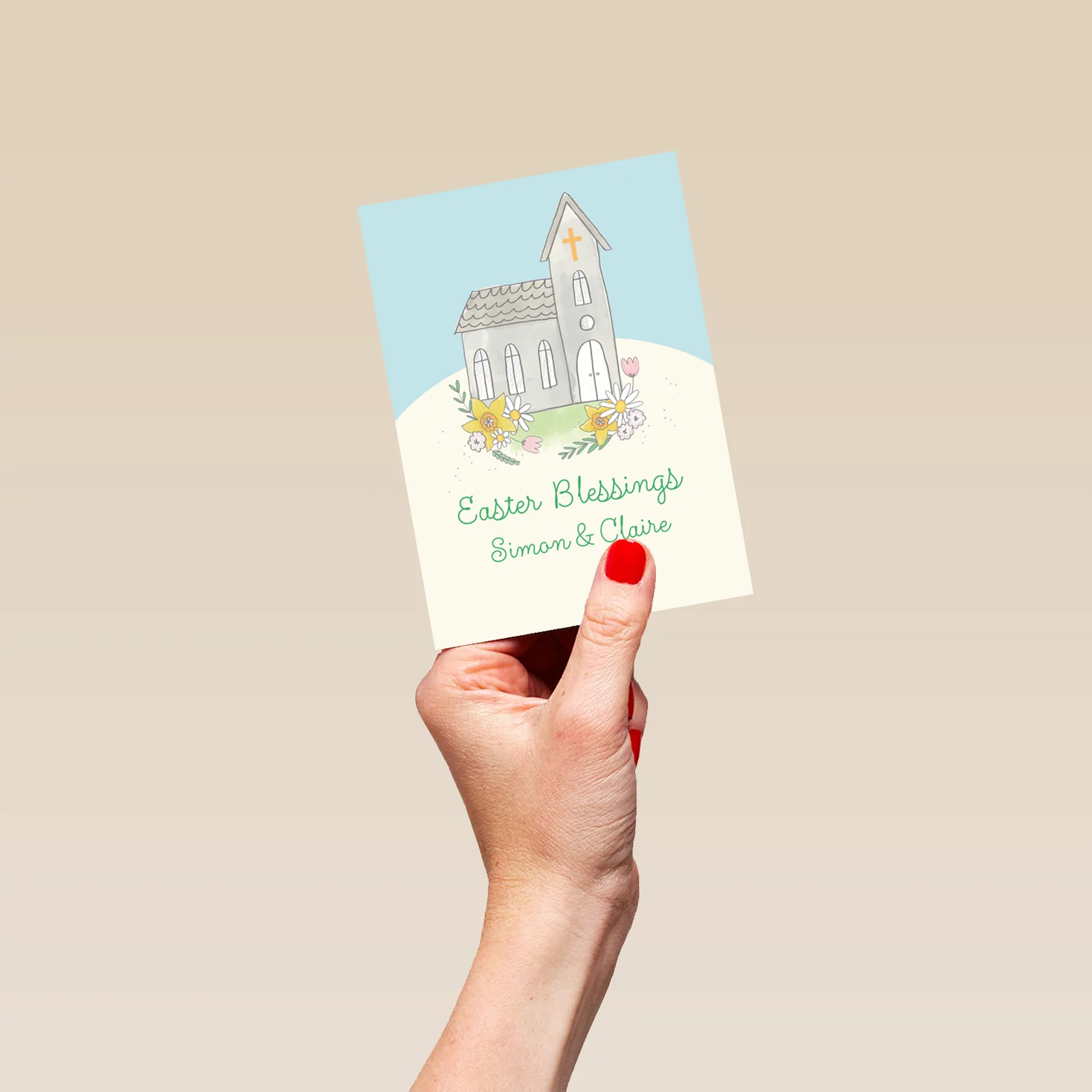 Personalised Religious Church Blessings Easter Card - Image 4