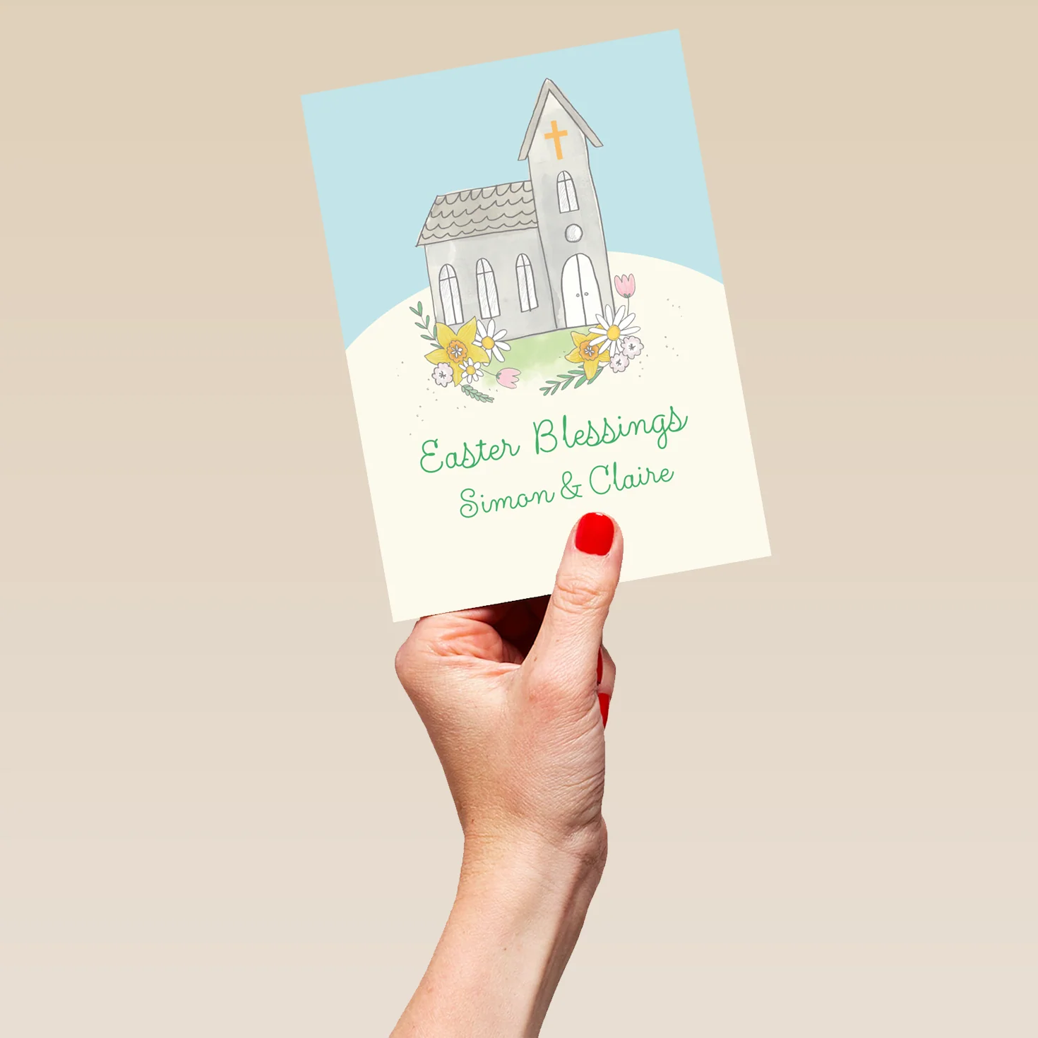 Personalised Religious Church Blessings Easter Card - Image 5