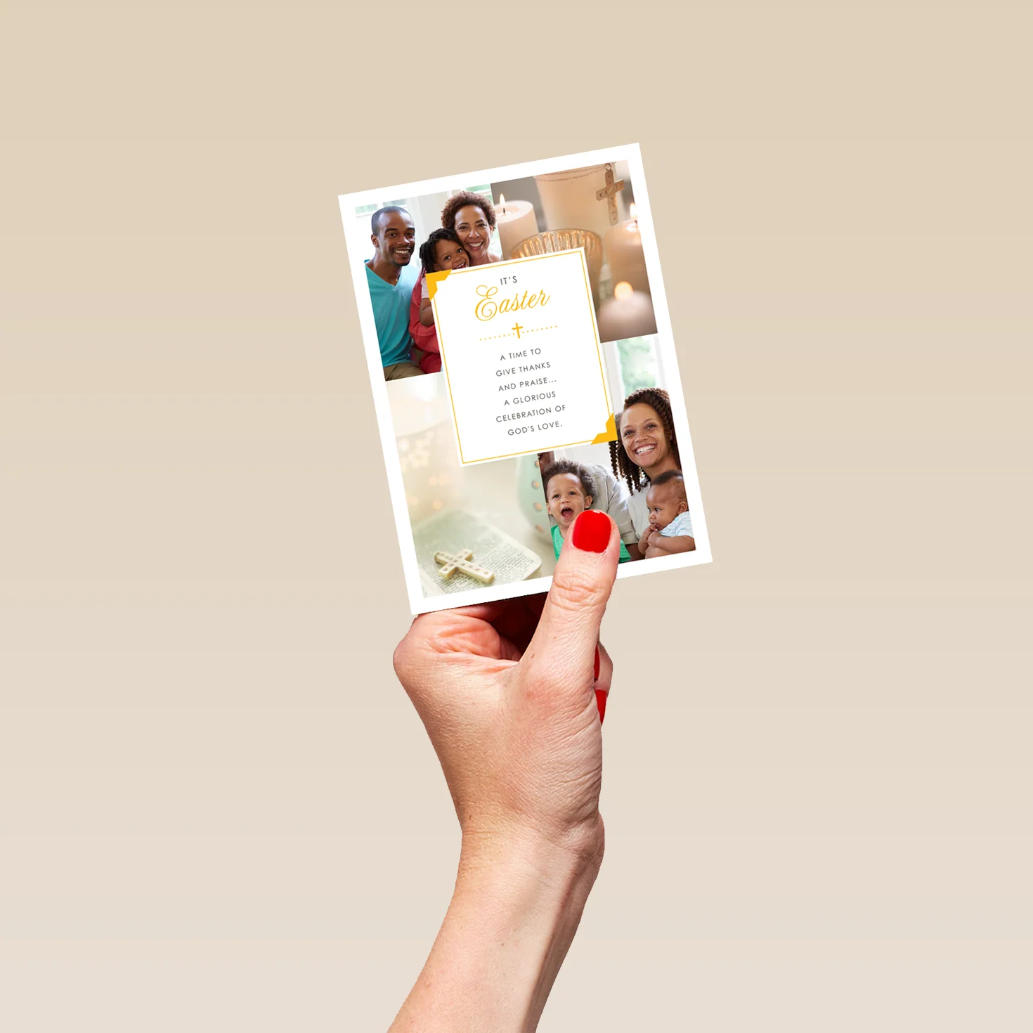 Personalised Religious Frames Photo Upload Easter Card - Image 4