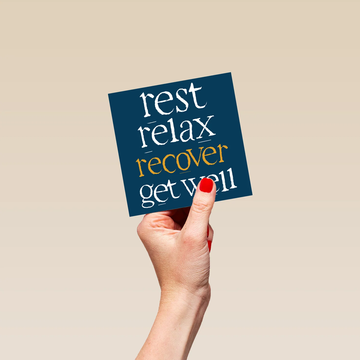 Personalised 'Rest, Relax, Recover' Get Well Soon Card - Image 4