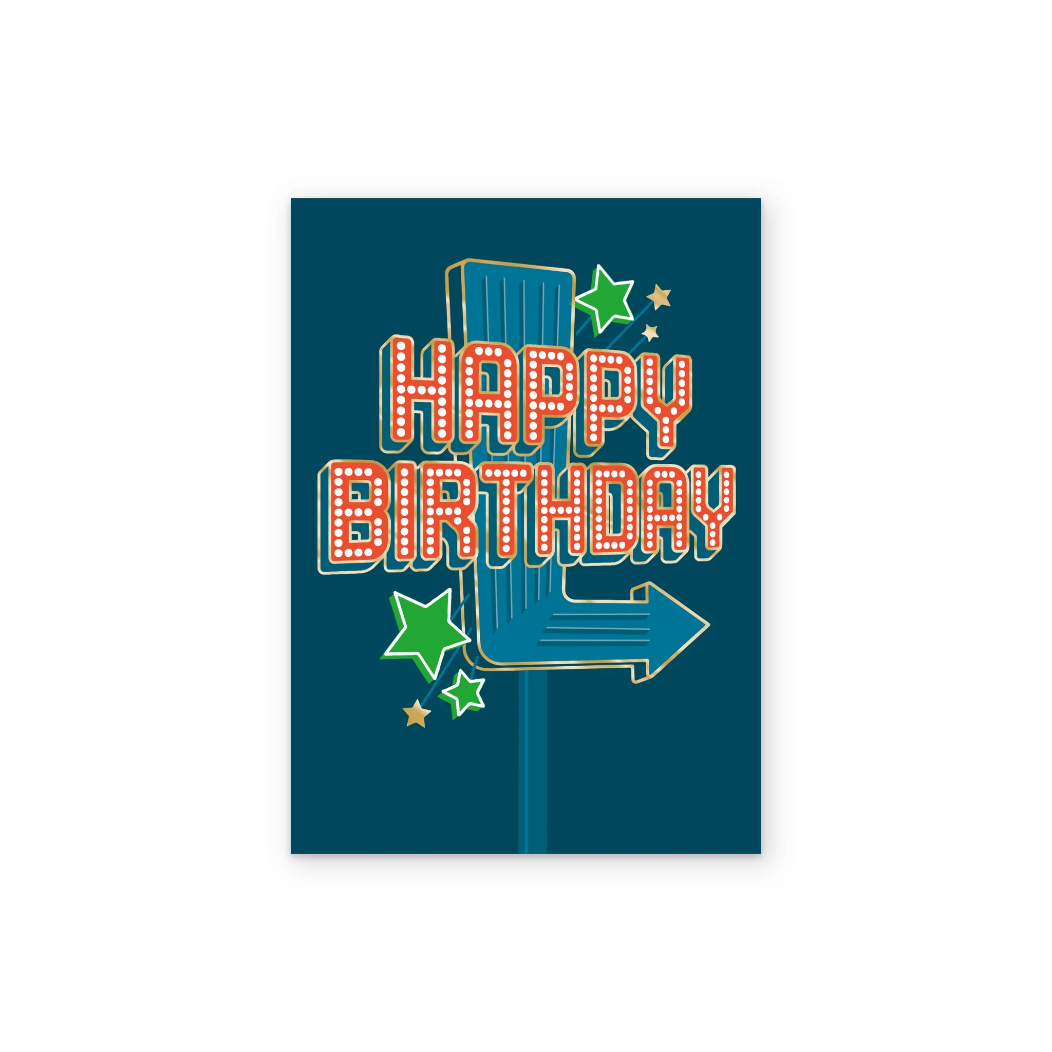 Personalised Retro Style 'Electric Signpost' Illustrated Birthday Card - Image 2