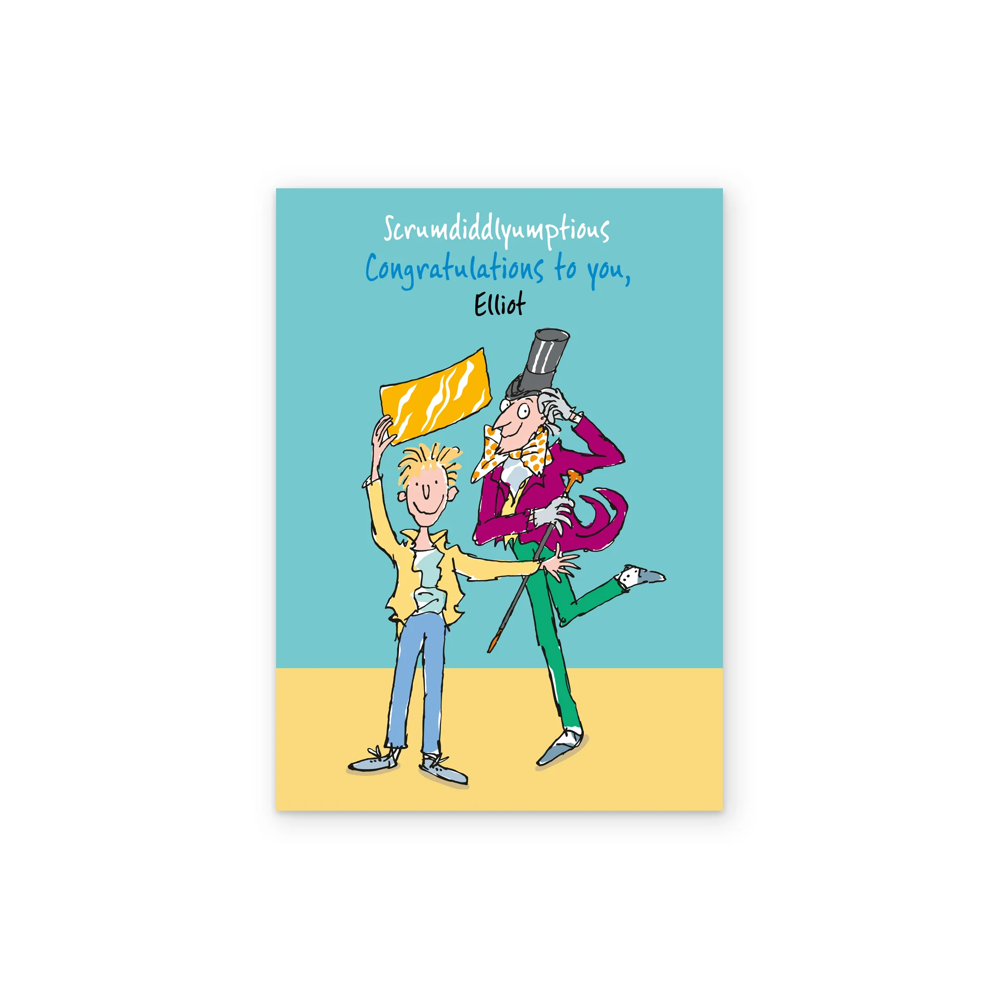 Personalised Roald Dahl's Charlie and the Chocolate Factory Congratulations Card - Image 2