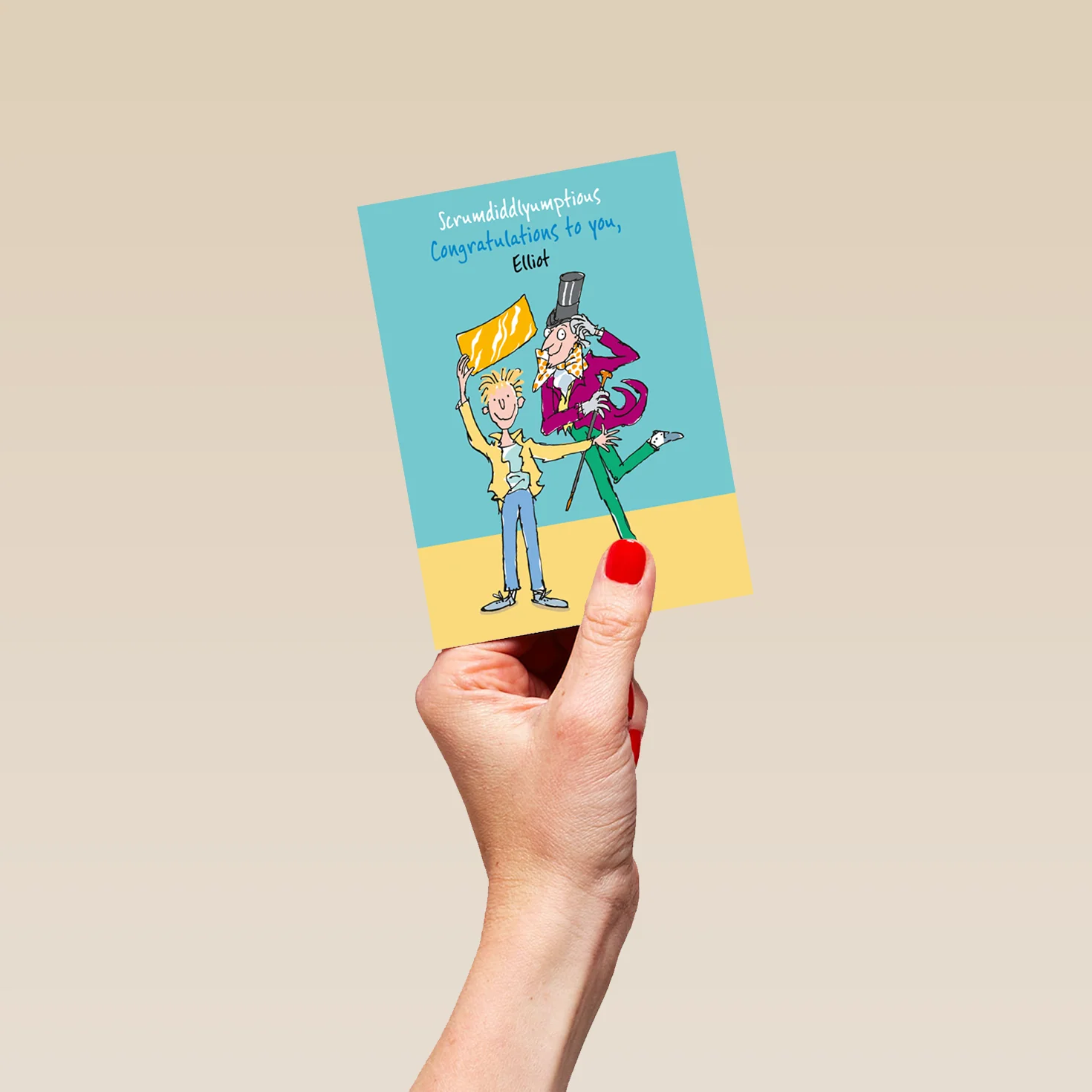 Personalised Roald Dahl's Charlie and the Chocolate Factory Congratulations Card - Image 4