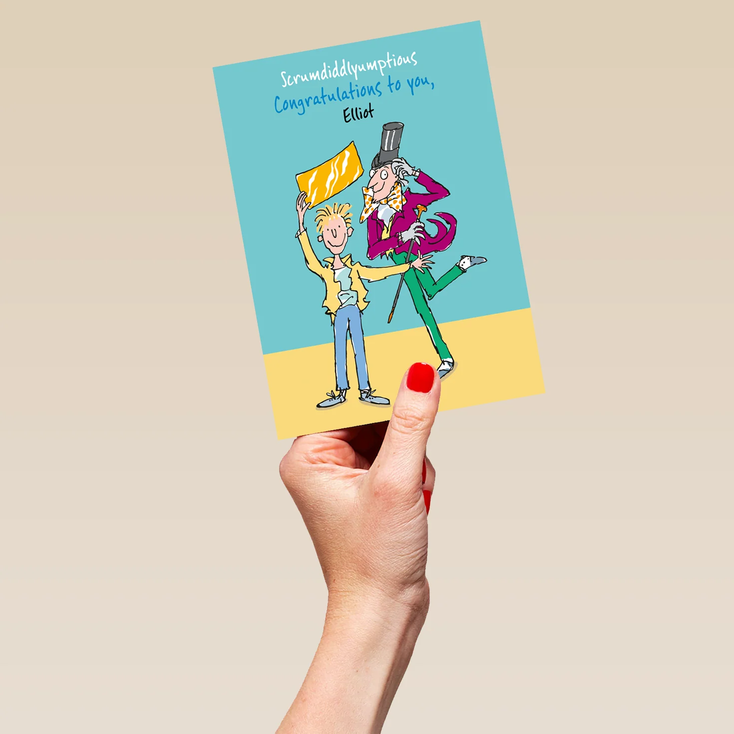 Personalised Roald Dahl's Charlie and the Chocolate Factory Congratulations Card - Image 5