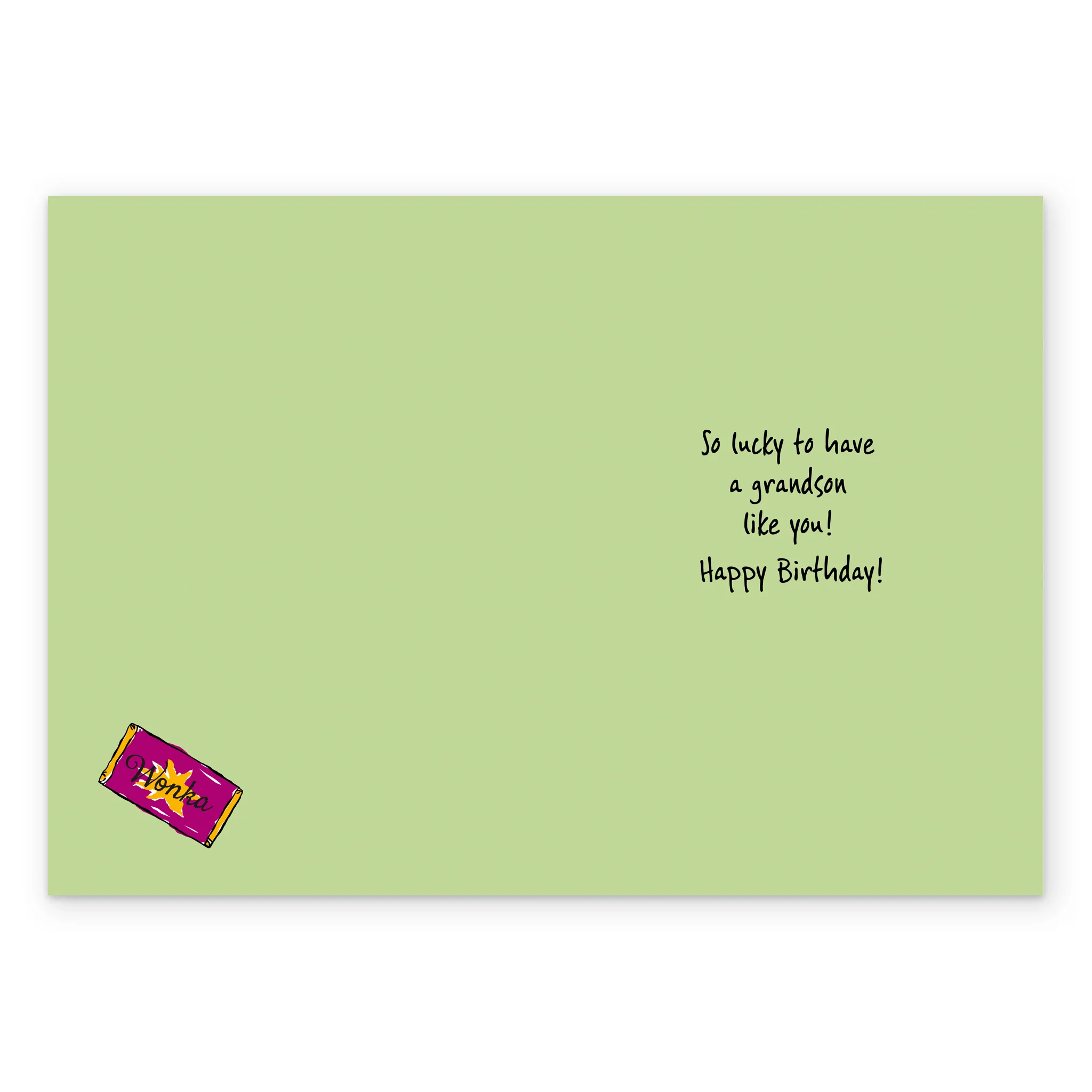 Personalised Roald Dahl's Charlie and the Chocolate Factory Grandson Birthday Card - Image 3