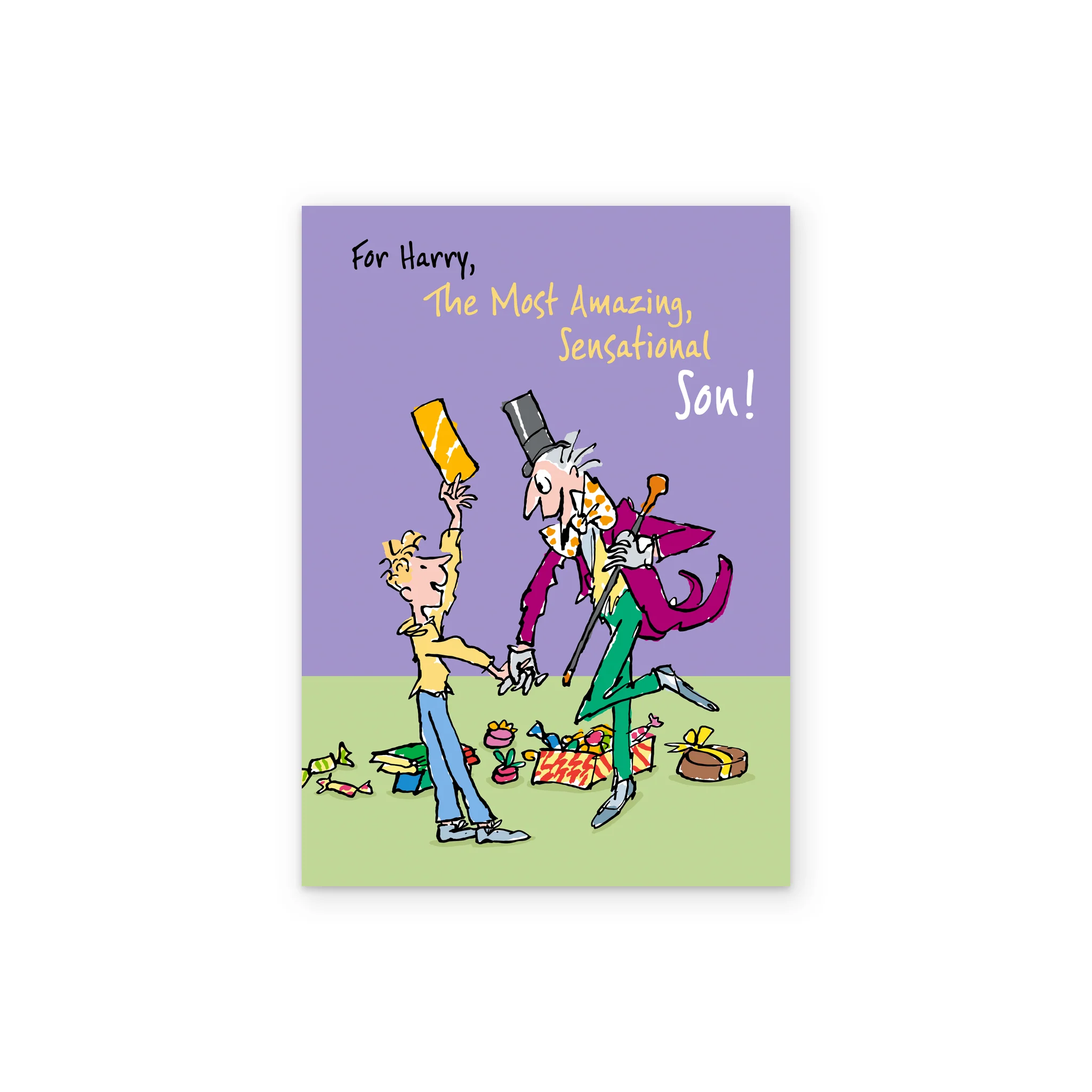 Personalised Roald Dahl's Charlie and the Chocolate Factory Son Birthday Card - Image 2