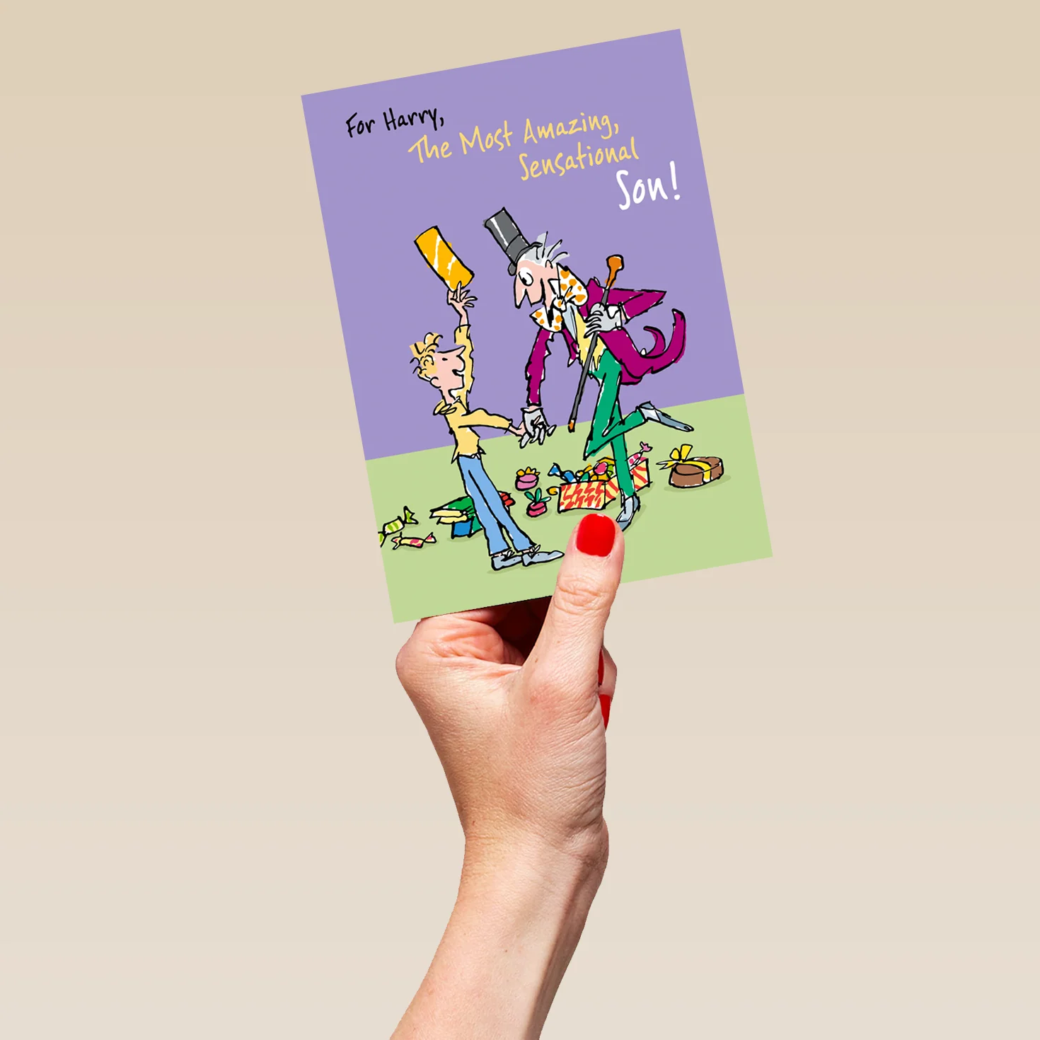Personalised Roald Dahl's Charlie and the Chocolate Factory Son Birthday Card - Image 5