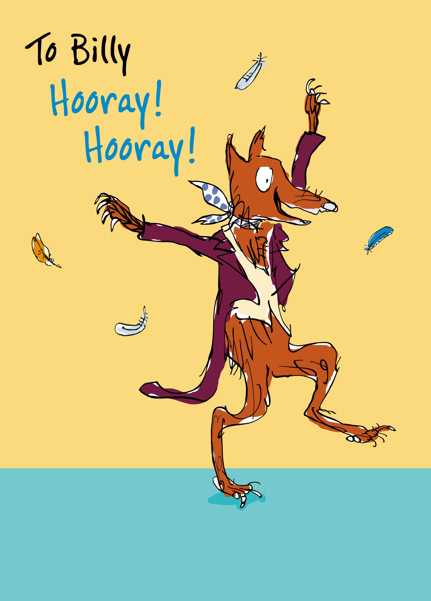 Personalised Roald Dahl's Fantastic Mr. Fox Celebration Card