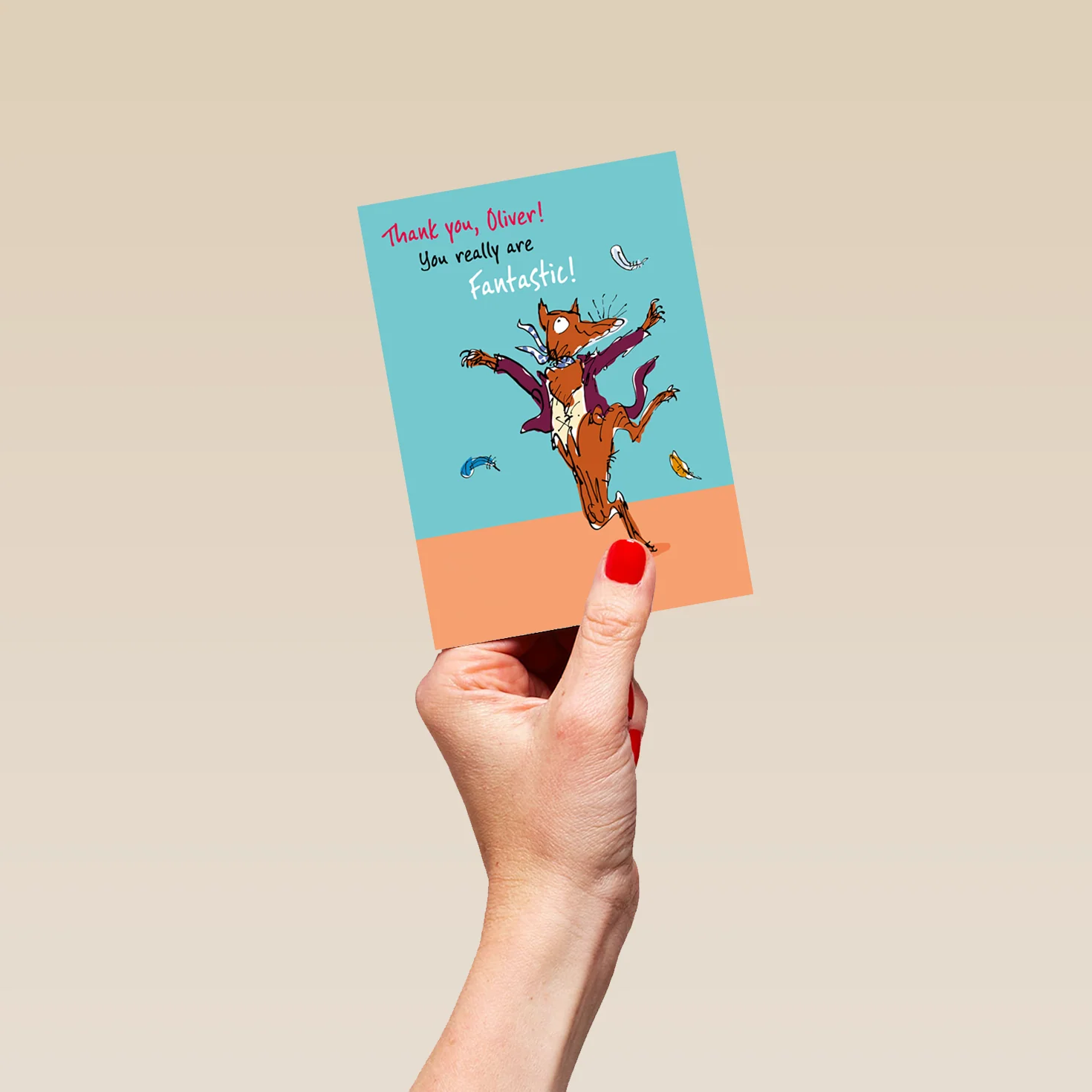 Personalised Roald Dahl's Fantastic Mr. Fox Thank You Card - Image 4